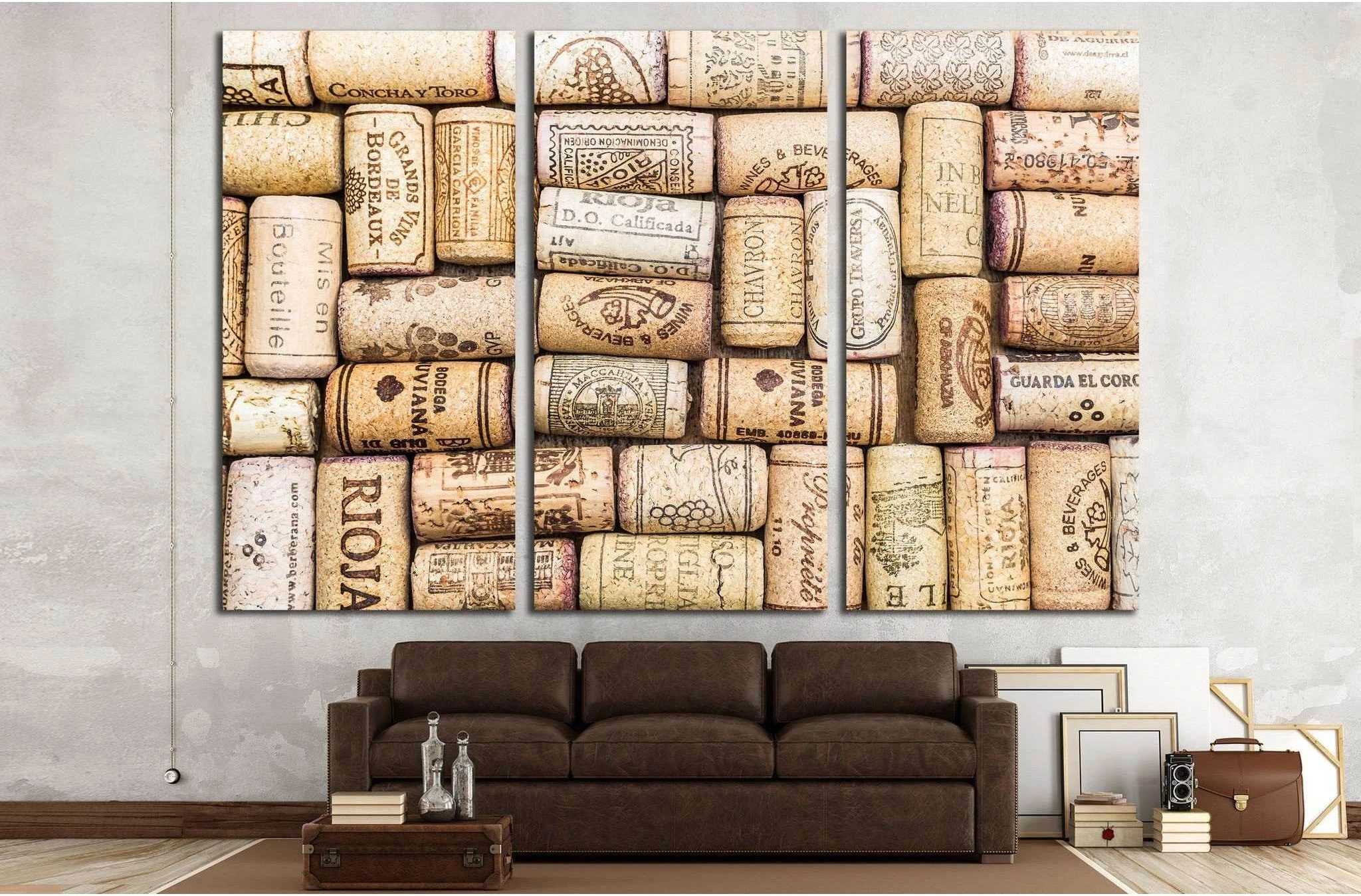 Closeup pattern background of many different wine corks №1917 Ready to Hang Canvas Print - Zellart Canvas Prints 000Negative, ALL_Products, autopostr_pinterest_64952, s-1917
