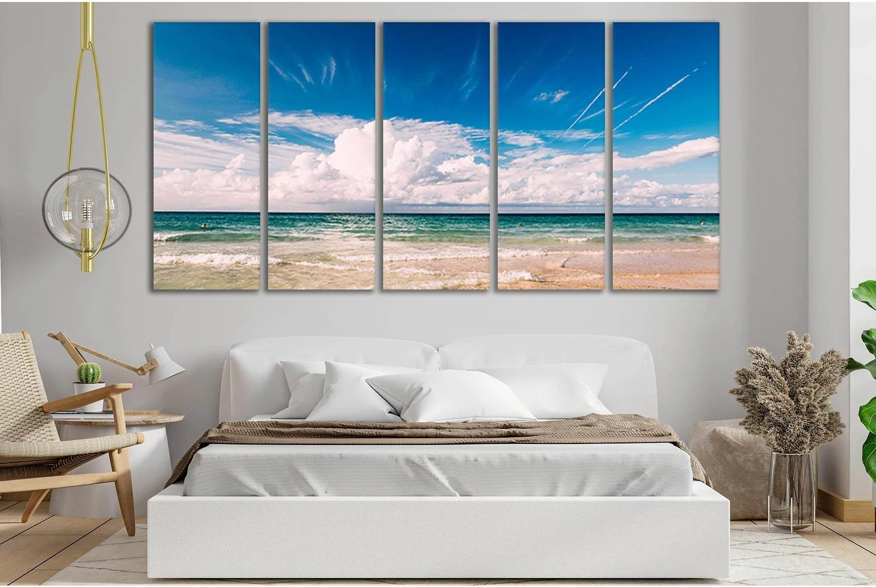 Clouds Above Body Of Water №SL153 Ready to Hang Canvas Print - Zellart Canvas Prints 0new, ALL_Products, Beach Ocean & Waves