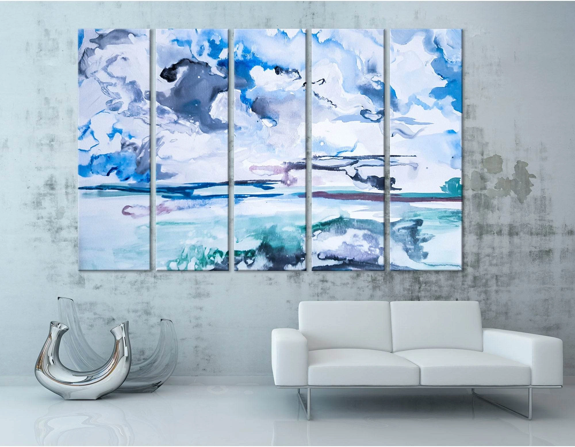 Cloudy Sky Abstract №04257 Ready to Hang Canvas Print - Zellart Canvas Prints ALL_Products