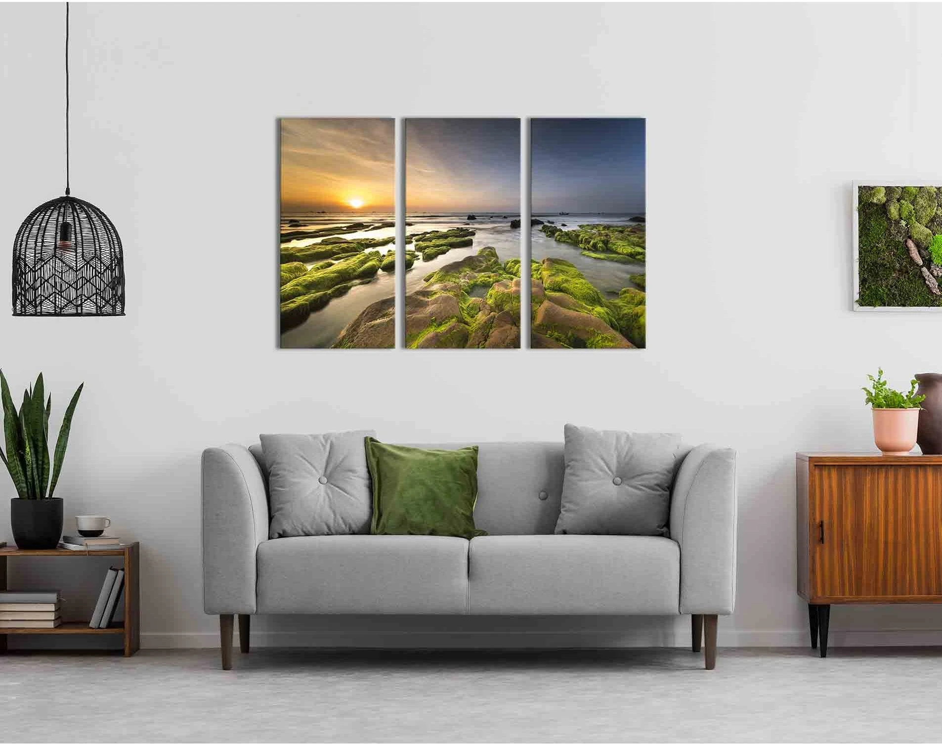Coast at sunrise №D1222 Ready to Hang Canvas Print - Zellart Canvas Prints 0new, ALL_Products, Sunrise & sunset wall art