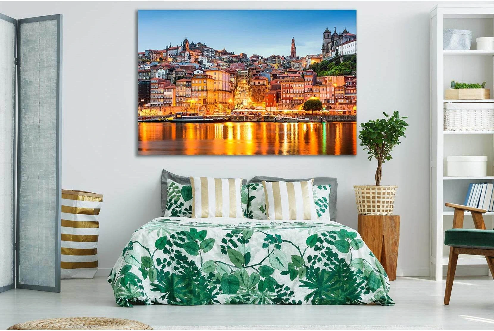 Coast Evening Portugal №SL347 Ready to Hang Canvas Print - Zellart Canvas Prints 0new, ALL_Products, Cityscapes & Skylines
