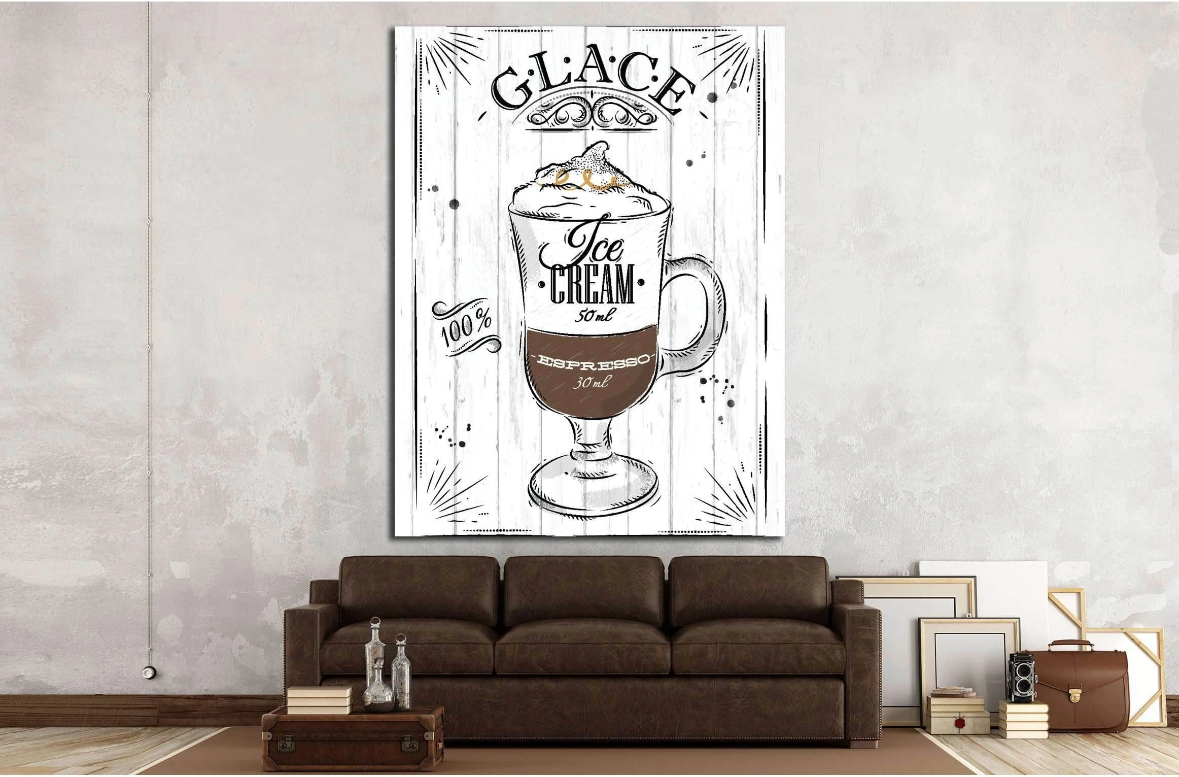cofe. ice cofe. espresso №4580 Ready to Hang Canvas Print - Zellart Canvas Prints ALL_Products, s-4580