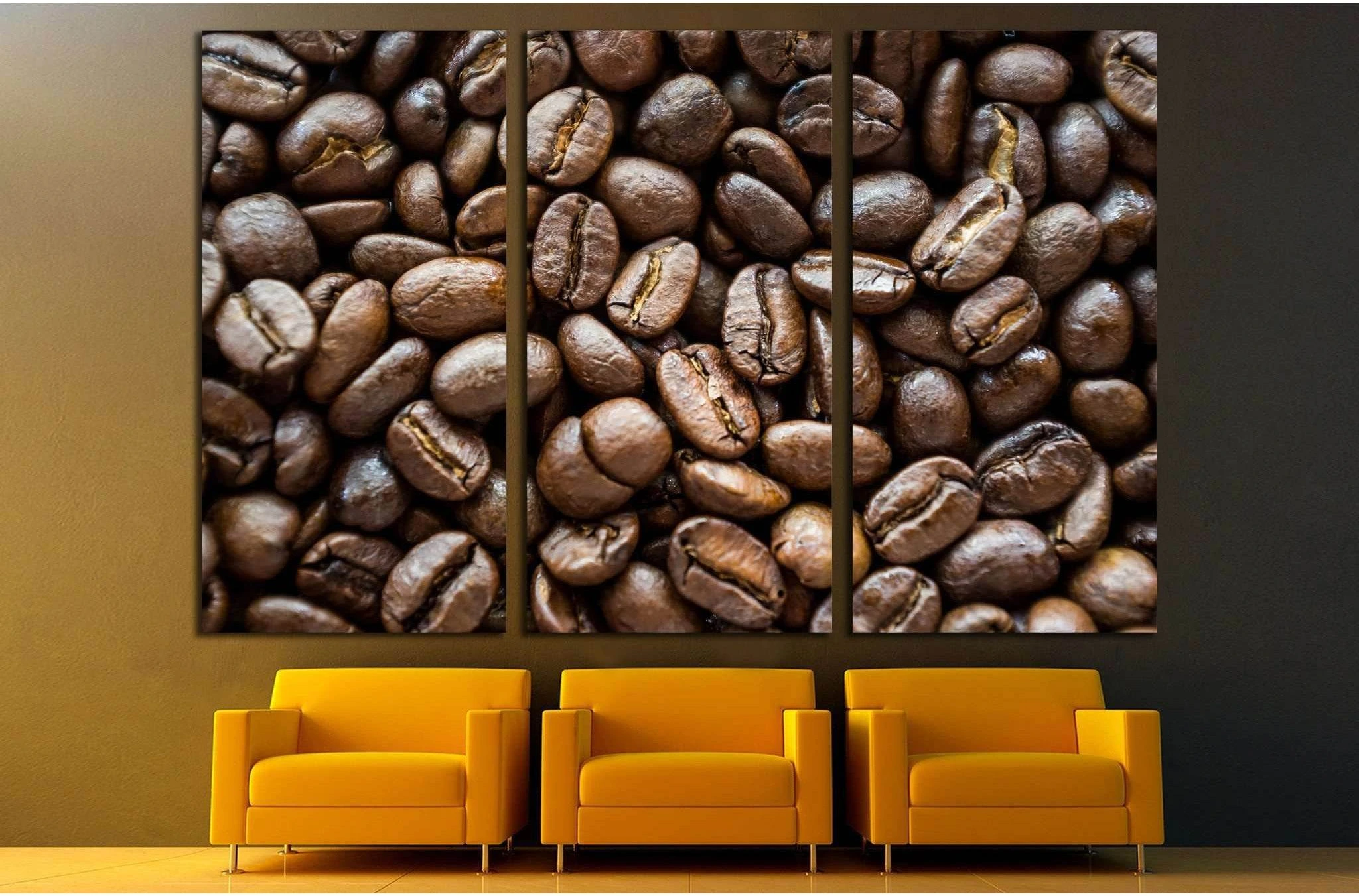 Coffee beans №1913 Ready to Hang Canvas Print - Zellart Canvas Prints ALL_Products, s-1913