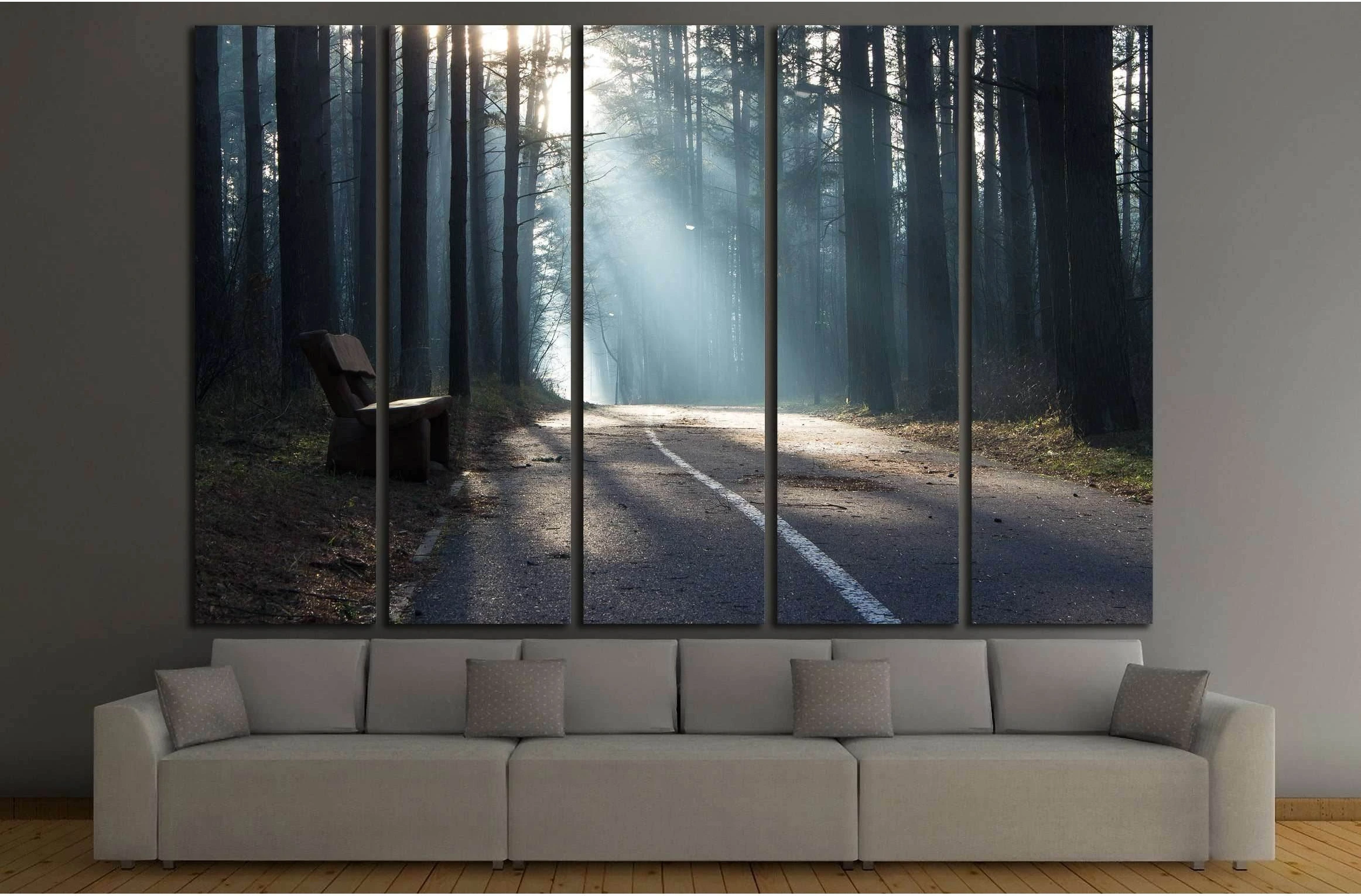 Cold morning №3100 Ready to Hang Canvas Print - Zellart Canvas Prints ALL_Products, s-3100