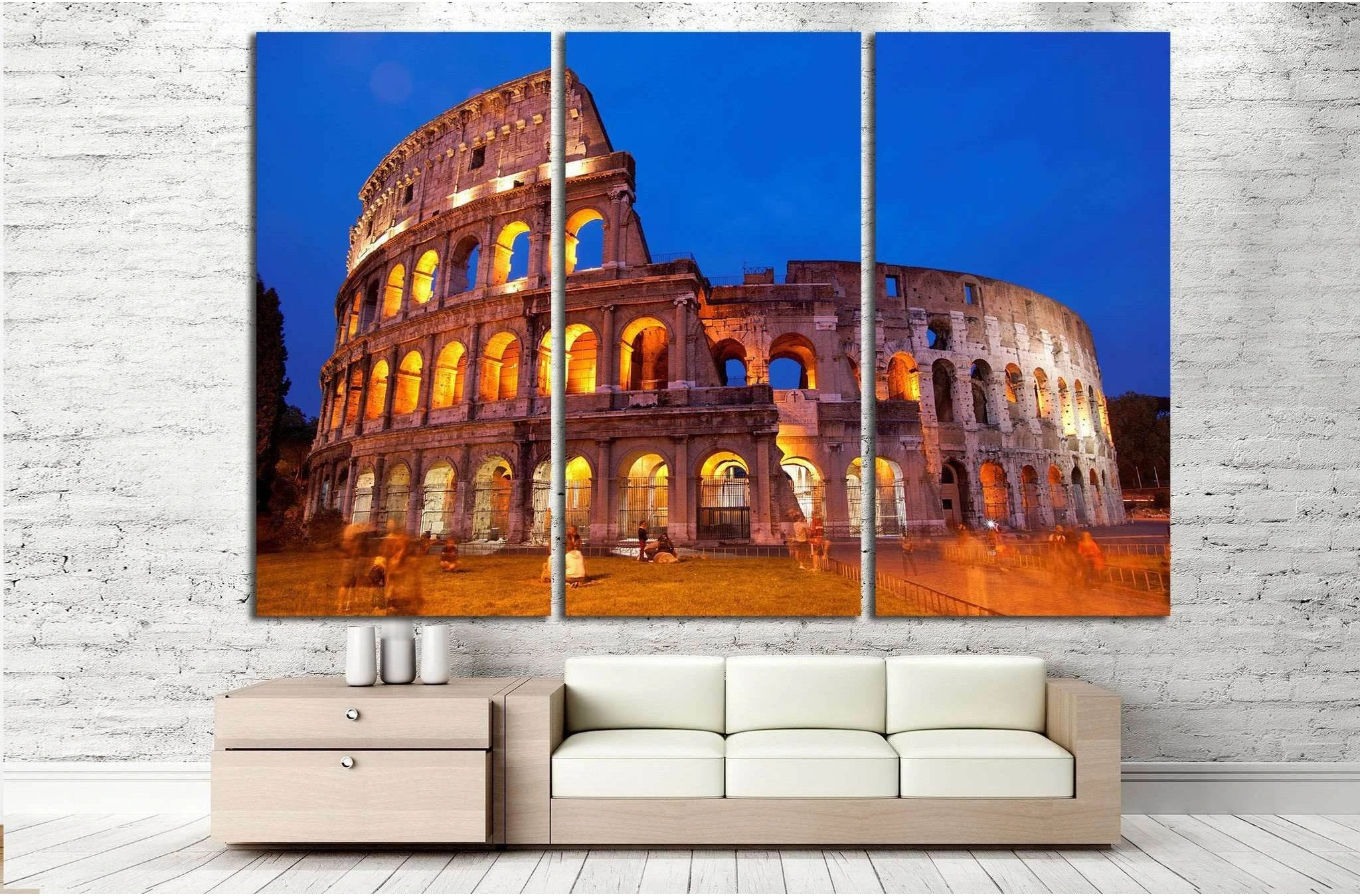 Coliseum, Rome №854 Ready to Hang Canvas Print - Zellart Canvas Prints ALL_Products, s-854