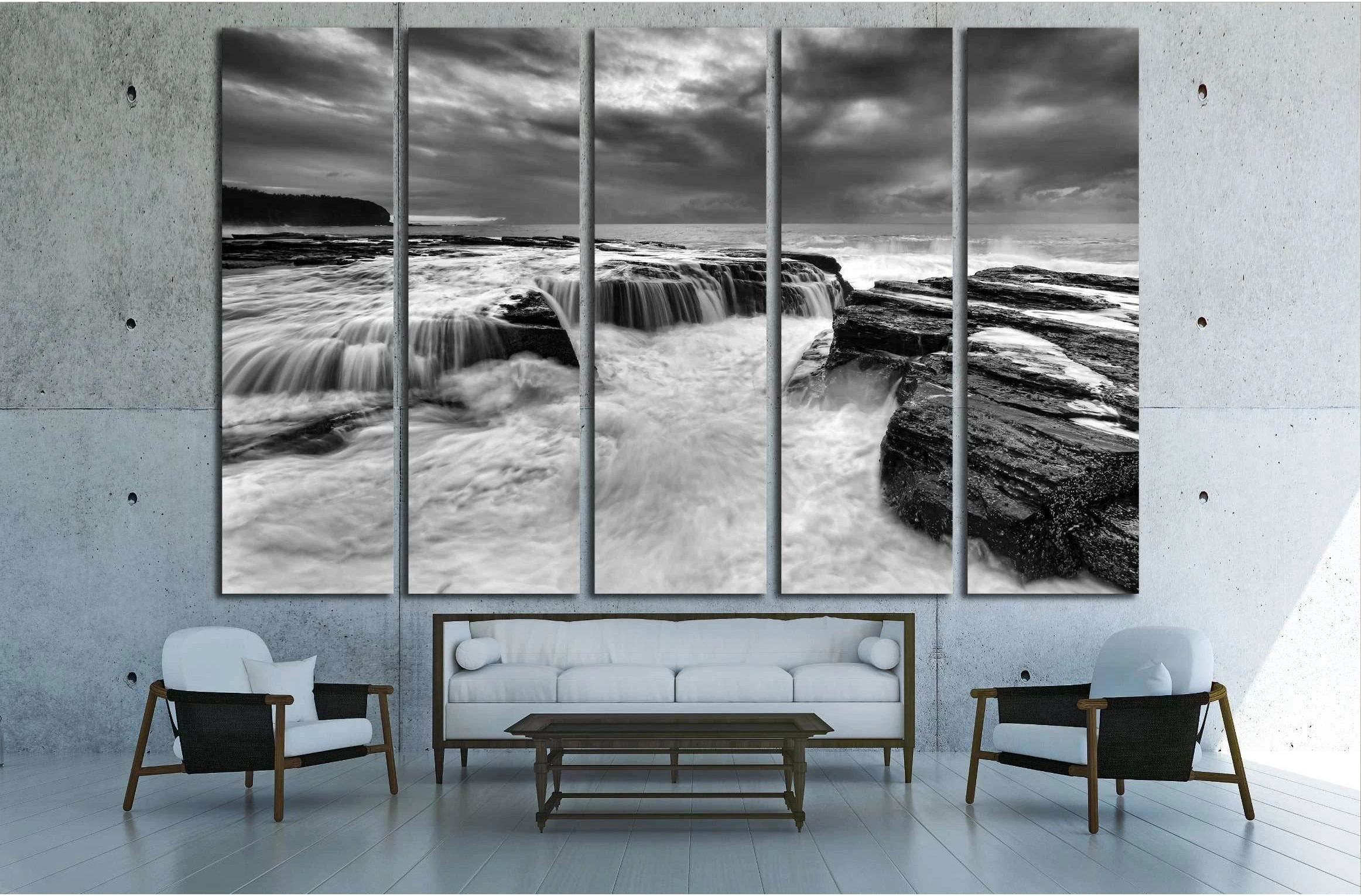 Collaroy beach in Sydney at sunrise №3166 Ready to Hang Canvas Print - Zellart Canvas Prints ALL_Products, s-3166
