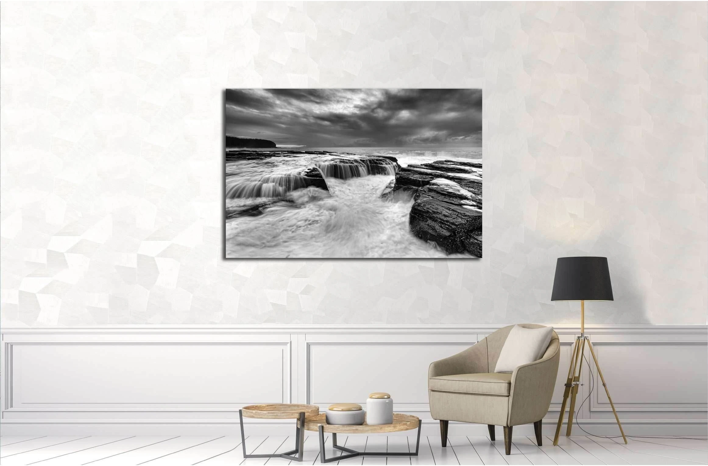 Collaroy beach in Sydney at sunrise №3166 Ready to Hang Canvas Print - Zellart Canvas Prints ALL_Products, s-3166
