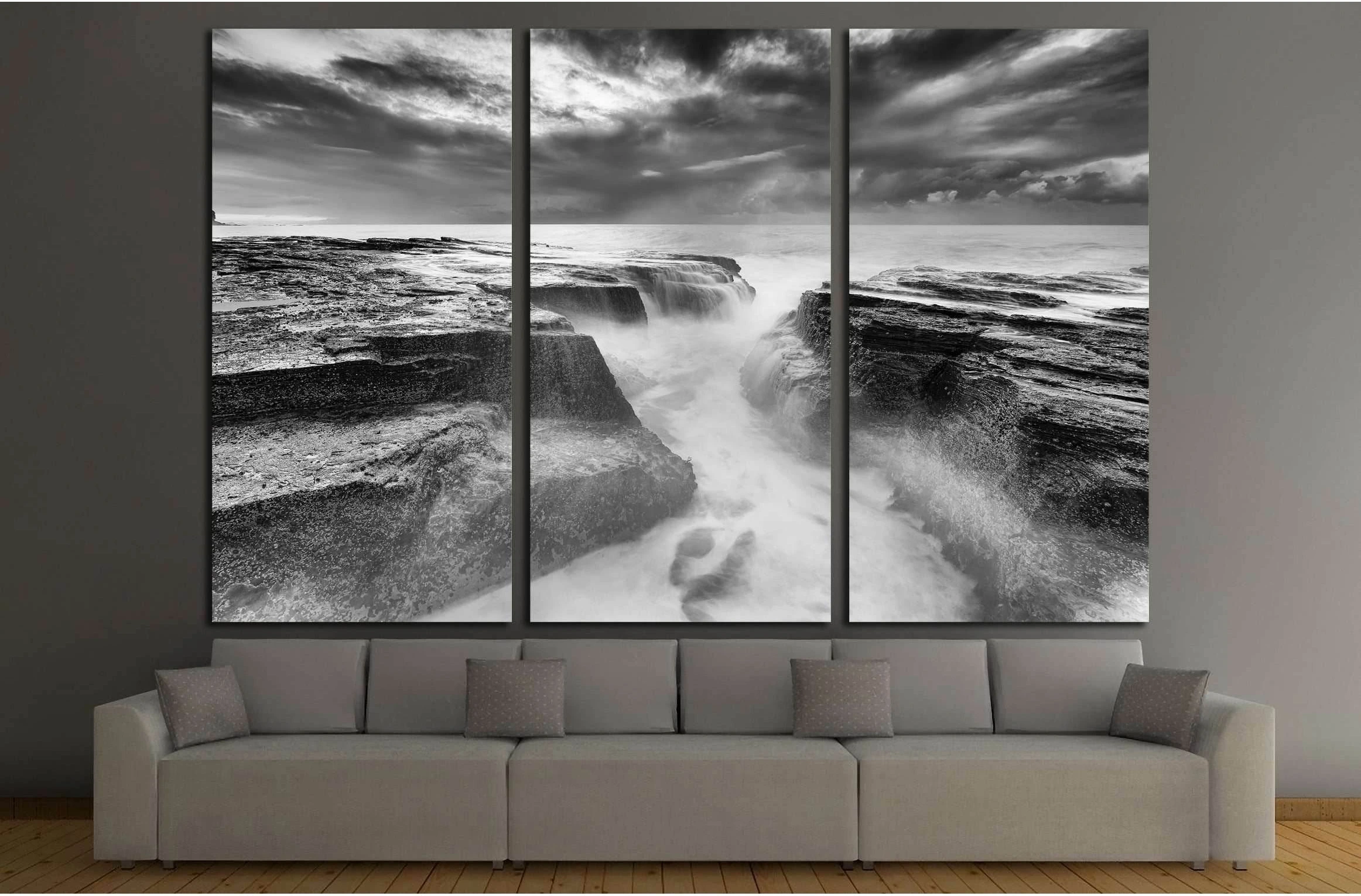 Collaroy beach Narrabeen head in Sydney, Australia №3165 Ready to Hang Canvas Print - Zellart Canvas Prints ALL_Products, s-3165