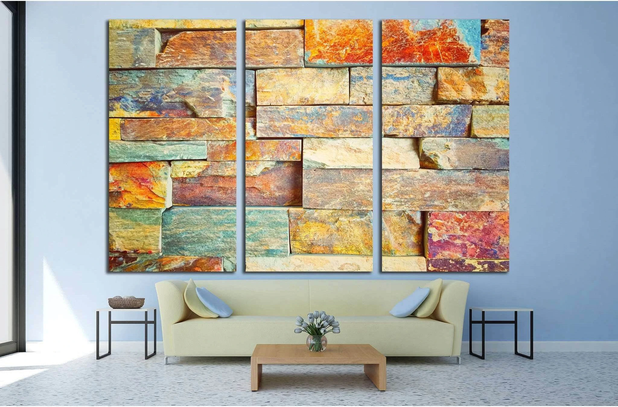 Color marble abstract №1606 Ready to Hang Canvas Print - Zellart Canvas Prints ALL_Products, s-1606