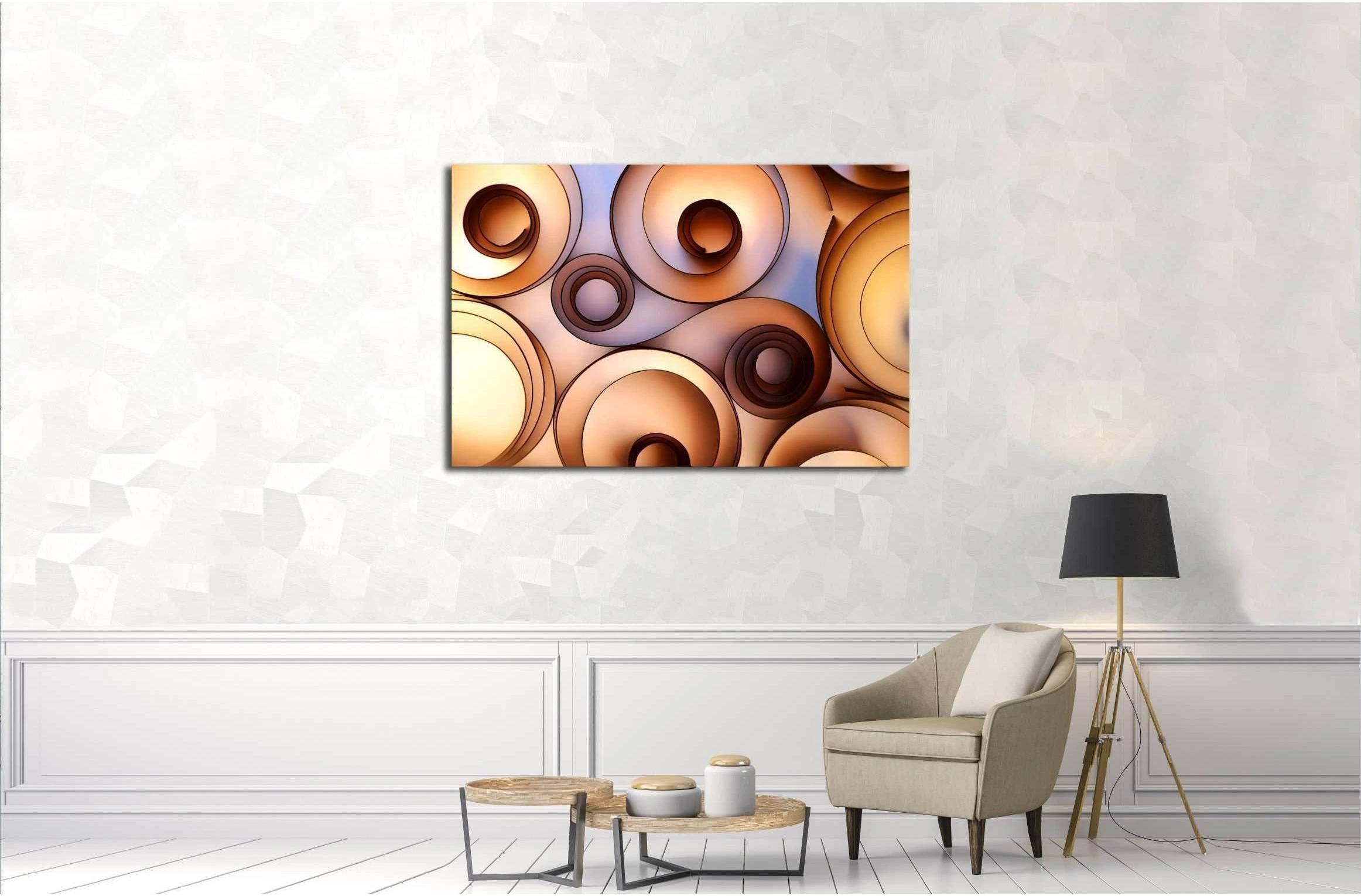 color paper decoration №3223 Ready to Hang Canvas Print - Zellart Canvas Prints ALL_Products, s-3223