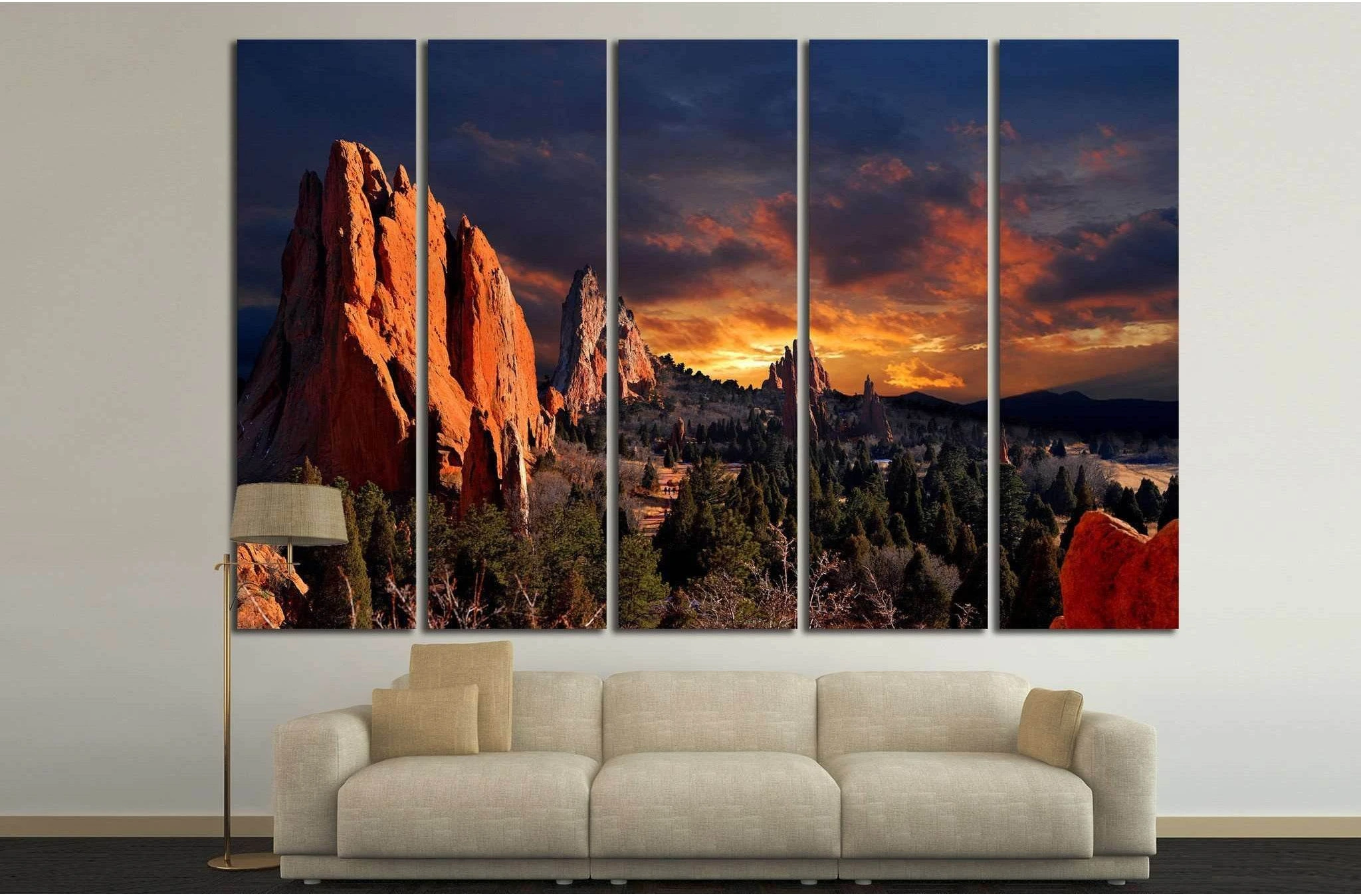 Colorado Springs, Colorado №1035 Ready to Hang Canvas Print - Zellart Canvas Prints ALL_Products, s-1035