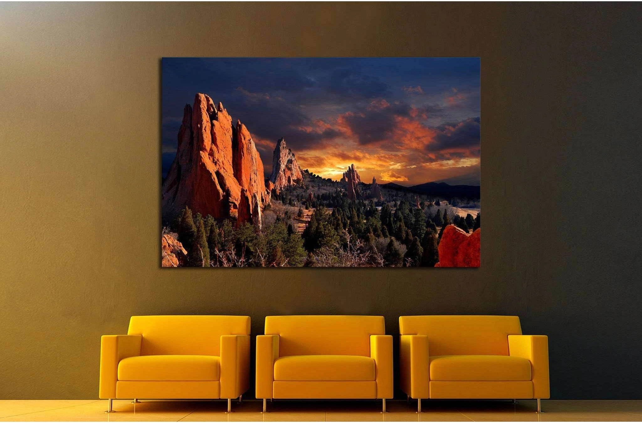 Colorado Springs, Colorado №1035 Ready to Hang Canvas Print - Zellart Canvas Prints ALL_Products, s-1035