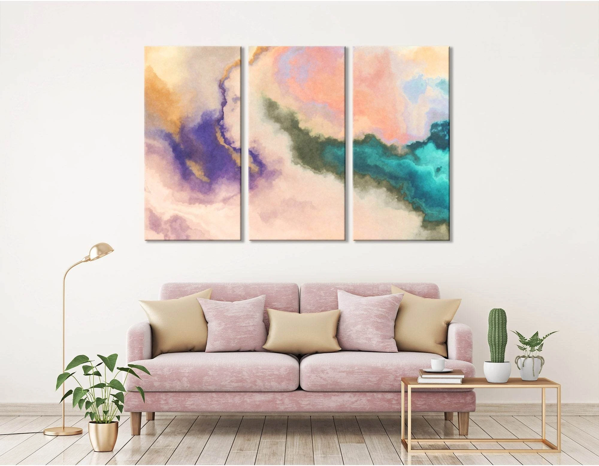 Colored Clouds Abstract №04343 Ready to Hang Canvas Print - Zellart Canvas Prints ALL_Products