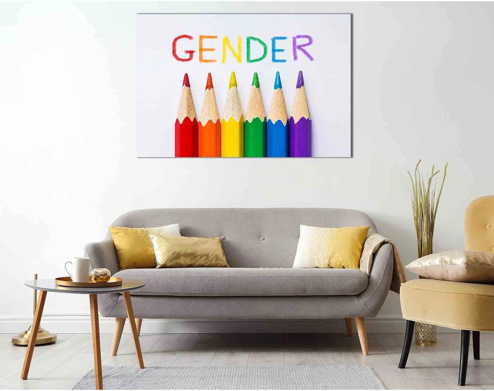 Colored pencil №2107 Ready to Hang Canvas Print - Zellart Canvas Prints ALL_Products