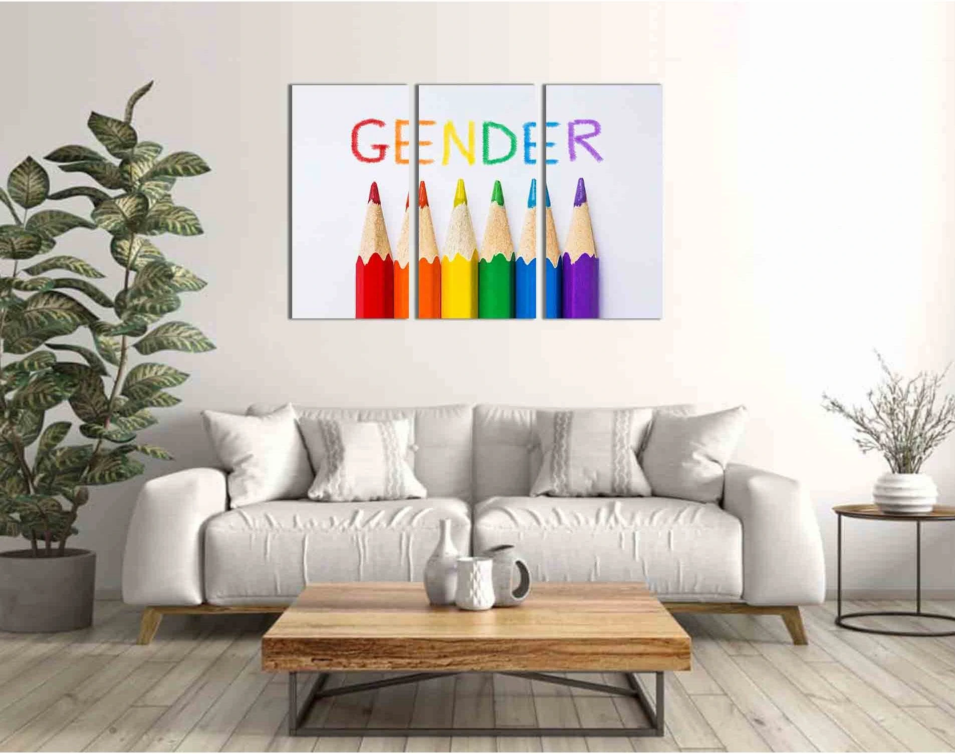 Colored pencil №2107 Ready to Hang Canvas Print - Zellart Canvas Prints ALL_Products