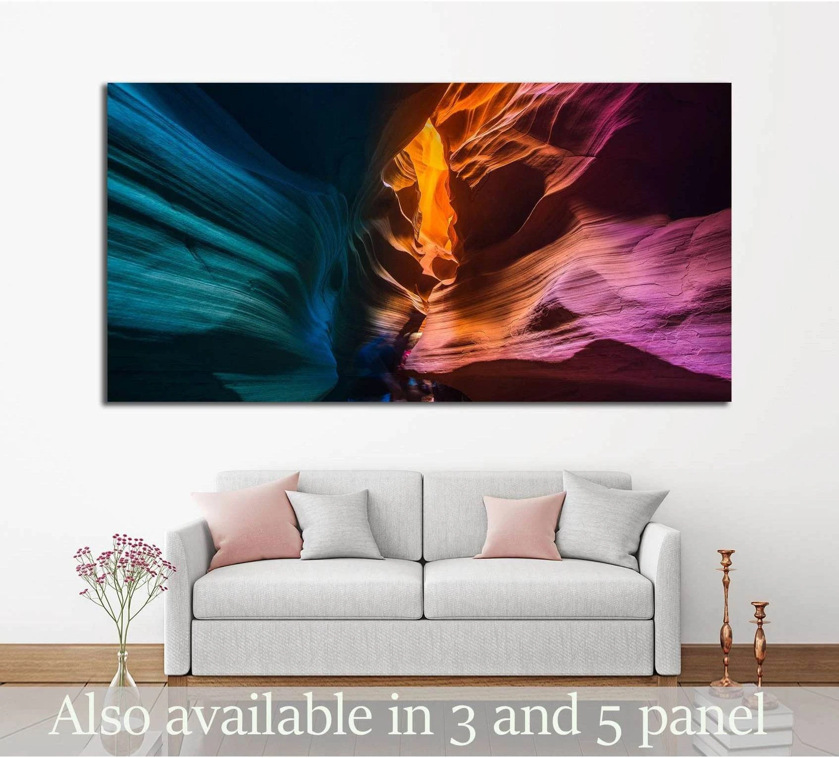 Colored rock formations. Canyon Antelope, Arizona №3208 Ready to Hang Canvas Print - Zellart Canvas Prints ALL_Products, s-3208