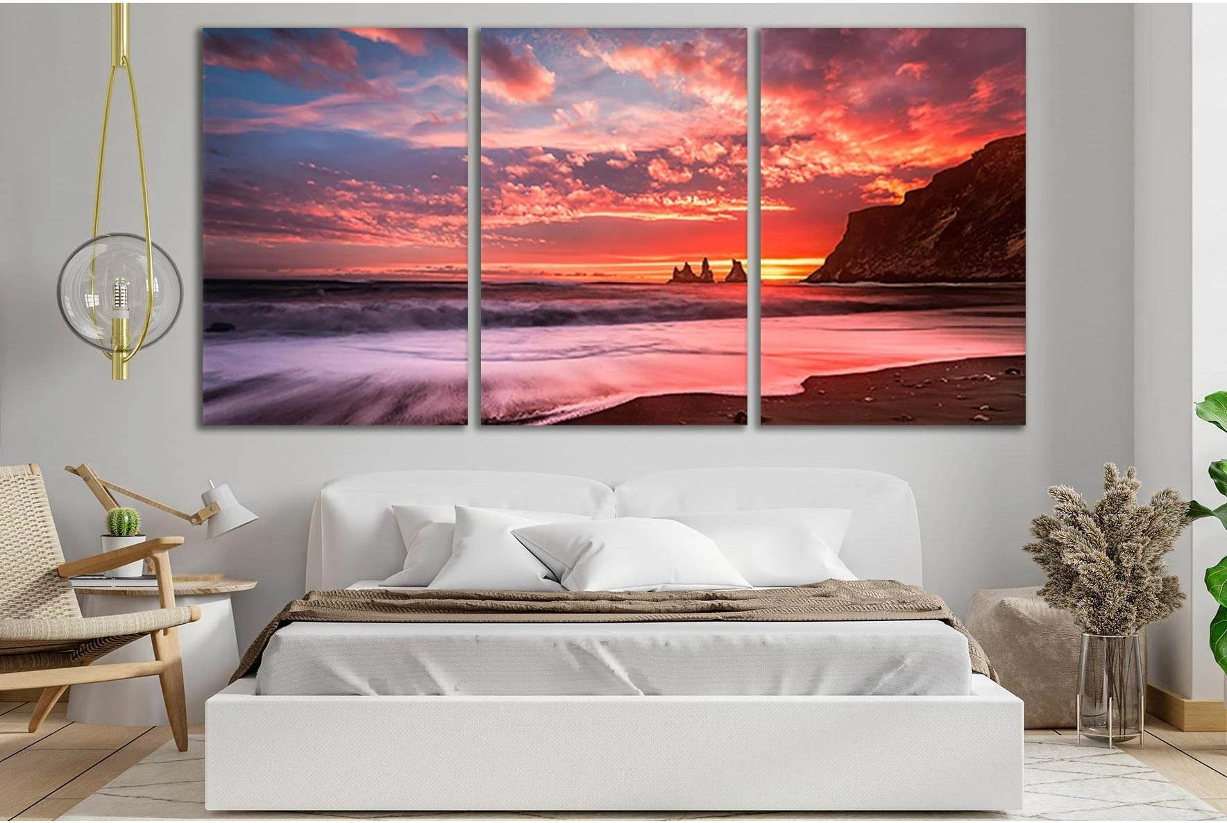 Colorful And Beautiful Sunset №SL275 Ready to Hang Canvas Print - Zellart Canvas Prints 0new, ALL_Products, SUNRISE & SUNSET WALL ART