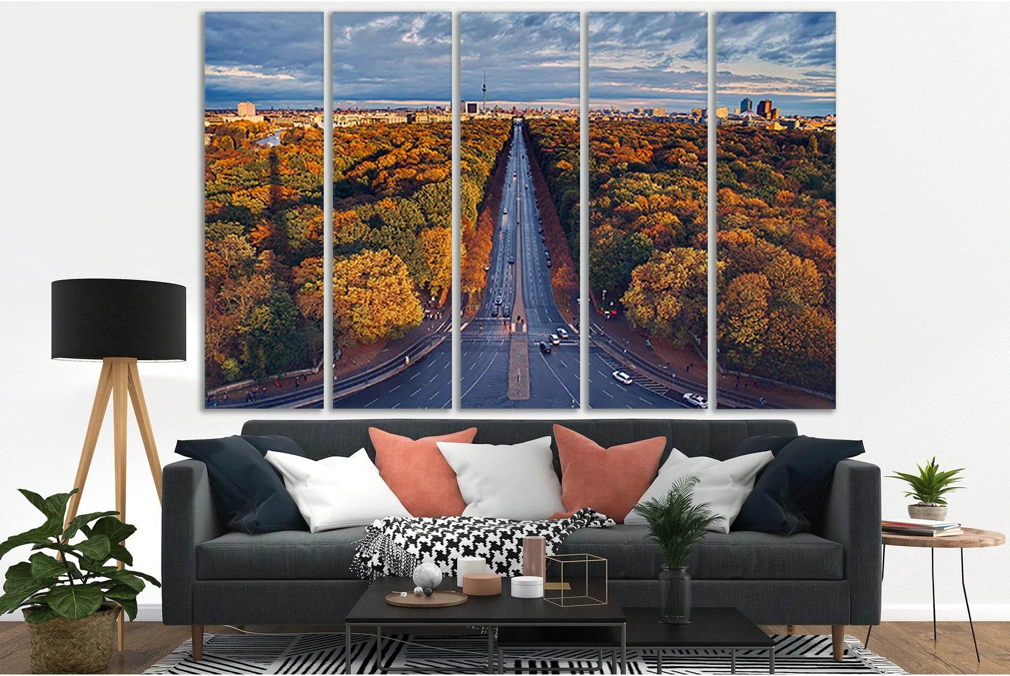 Colorful Autumn Germany Berlin №SL314 Ready to Hang Canvas Print - Zellart Canvas Prints 0new, ALL_Products, Cityscapes & Skylines