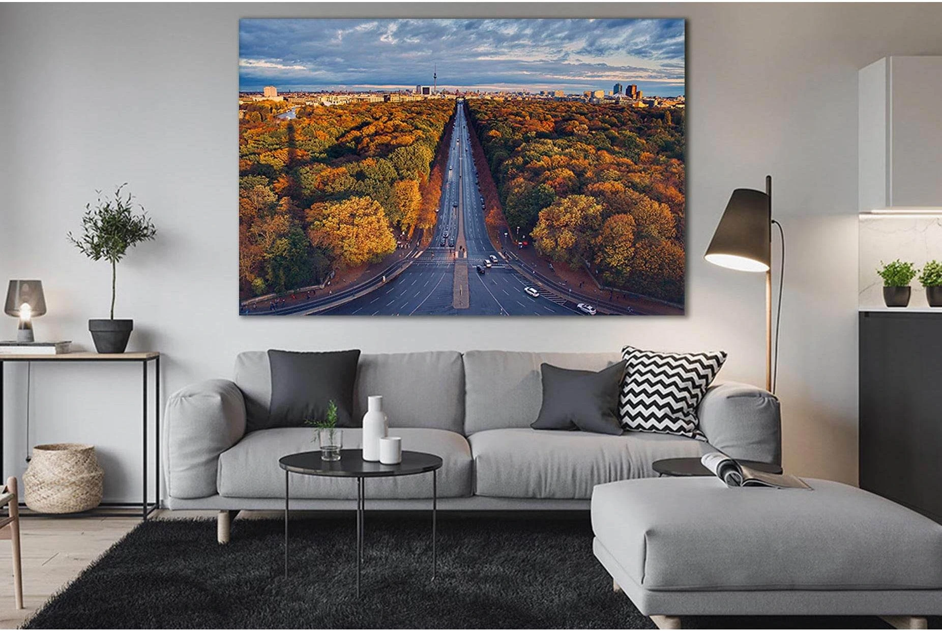 Colorful Autumn Germany Berlin №SL314 Ready to Hang Canvas Print - Zellart Canvas Prints 0new, ALL_Products, Cityscapes & Skylines