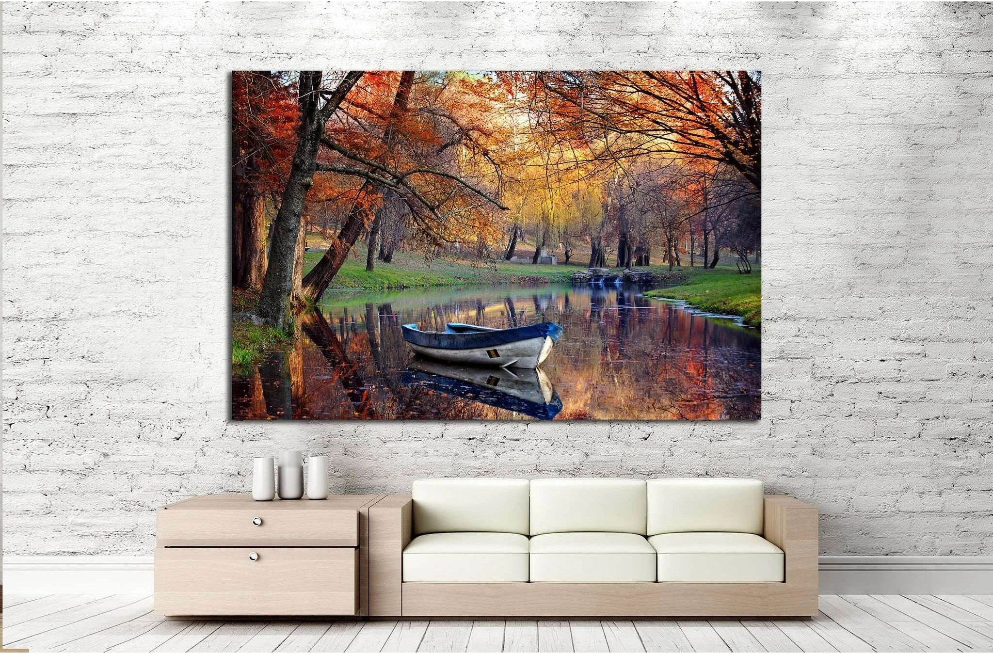 Colorful autumn landscape №850 Ready to Hang Canvas Print - Zellart Canvas Prints ALL_Products, s-850
