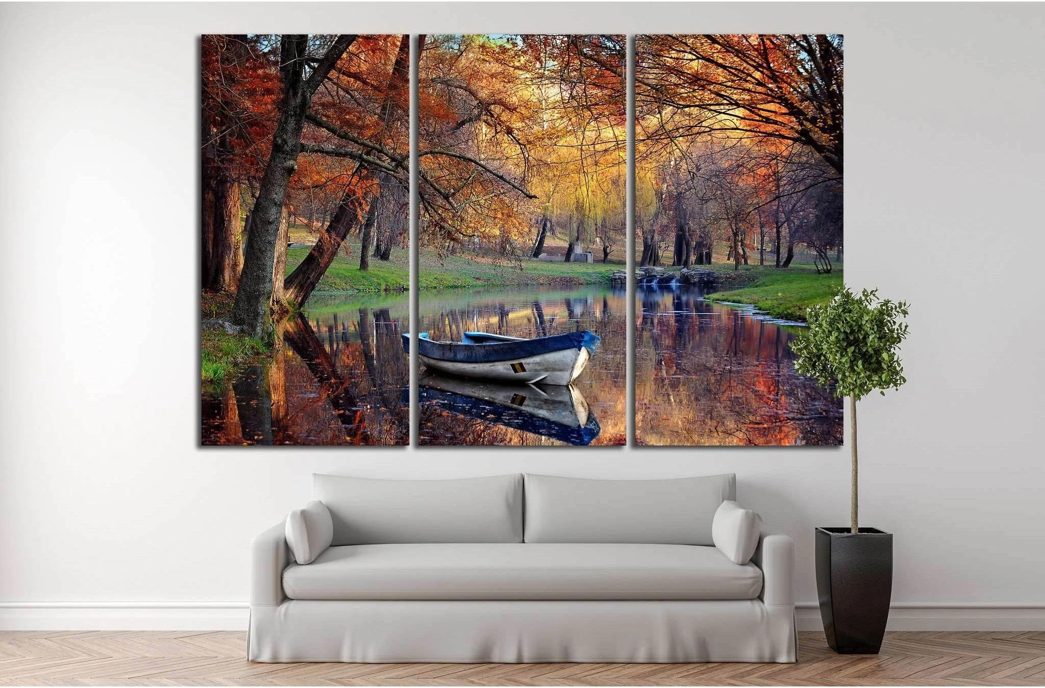 Colorful autumn landscape №850 Ready to Hang Canvas Print - Zellart Canvas Prints ALL_Products, s-850