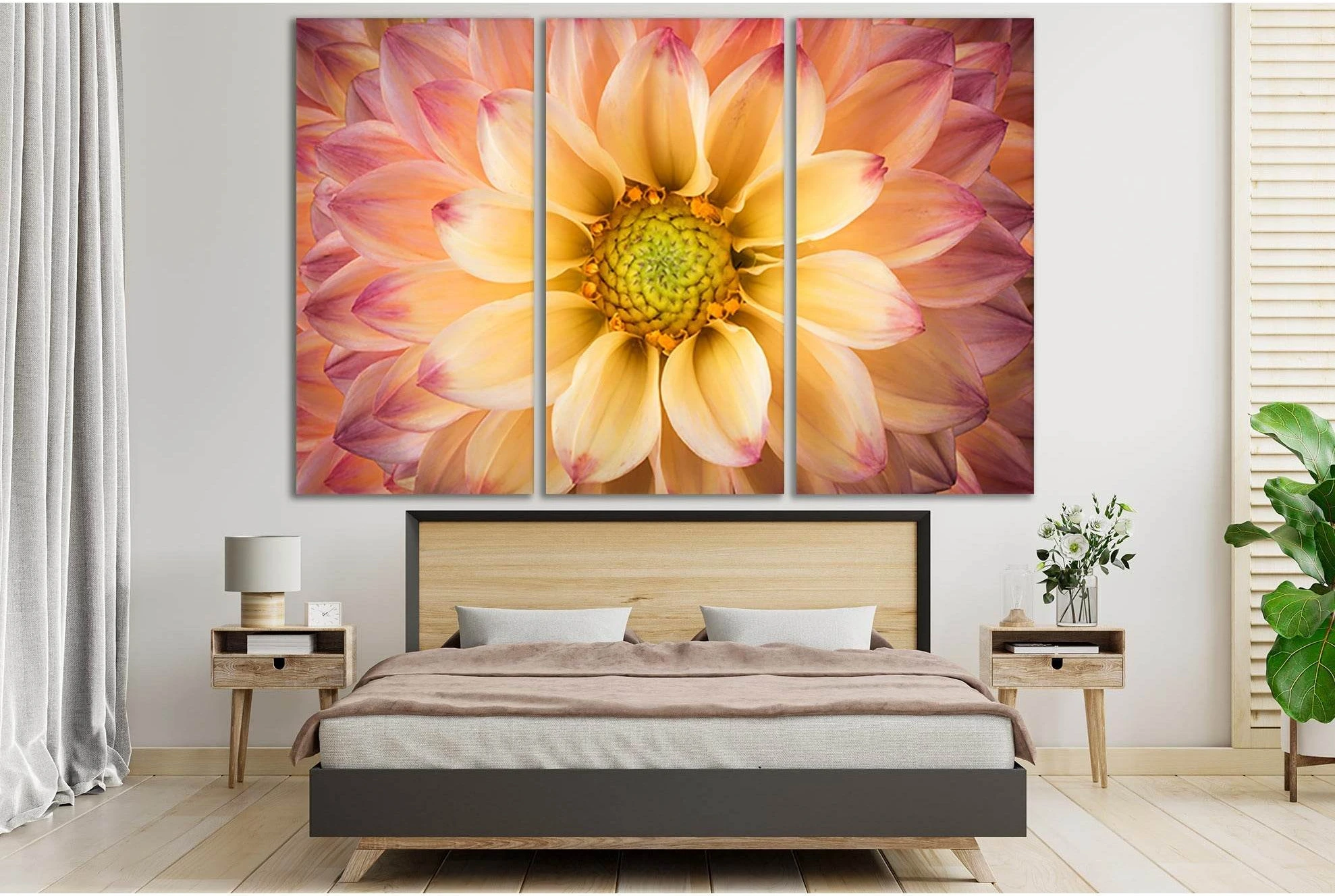 Colorful Flower Macro №SL713 Ready to Hang Canvas Print - Zellart Canvas Prints 0new, ALL_Products, Floral & Botanical Wall Art