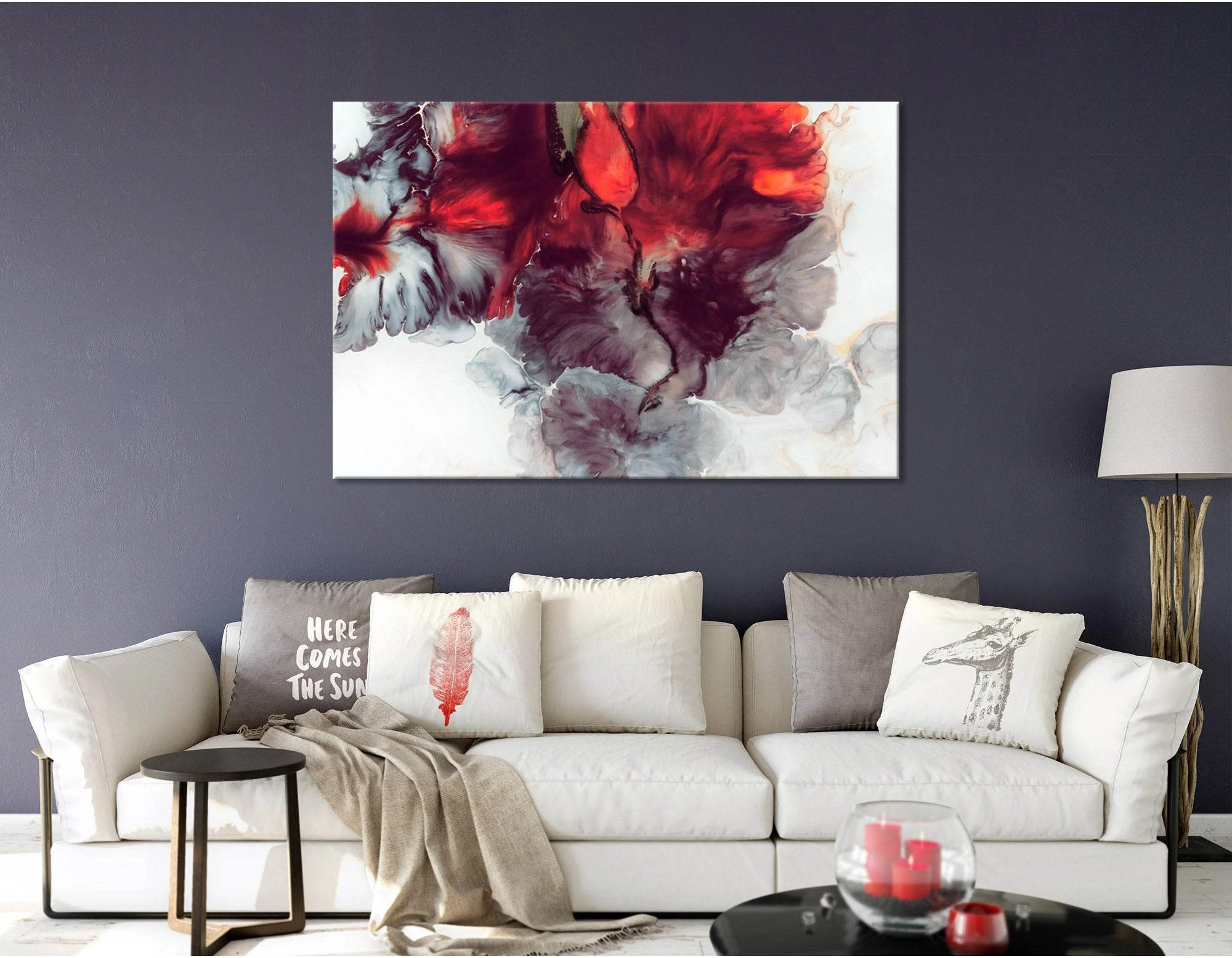 Colorful Flowers Abstract №04384 Ready to Hang Canvas Print - Zellart Canvas Prints ALL_Products