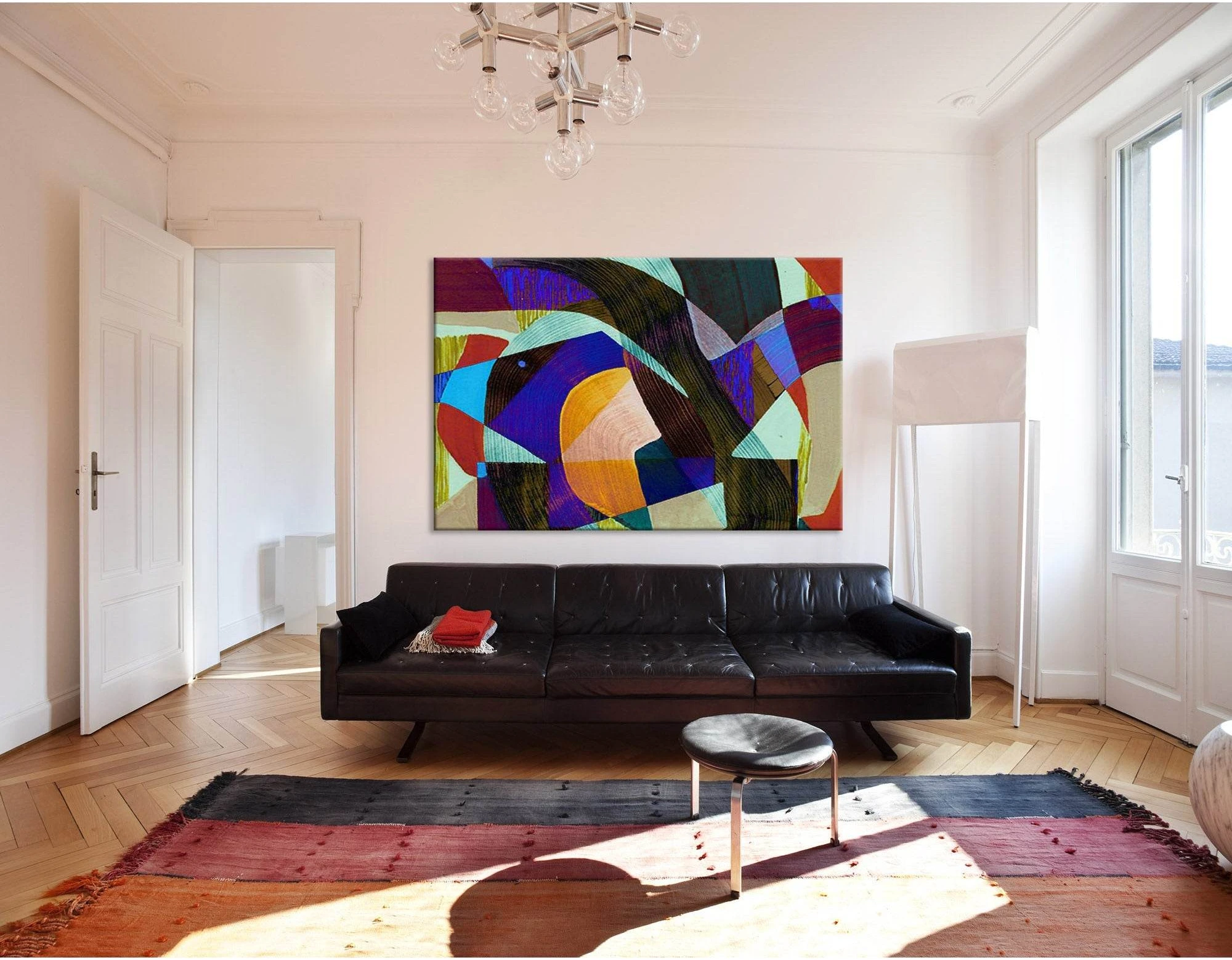 Colorful Geometry Abstract №04322 Ready to Hang Canvas Print - Zellart Canvas Prints ALL_Products