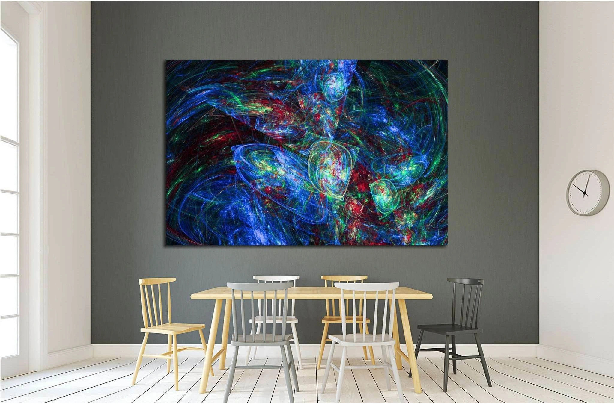 Colorful glowing abstract pattern, fractal for background №1588 Ready to Hang Canvas Print - Zellart Canvas Prints ALL_Products, s-1588