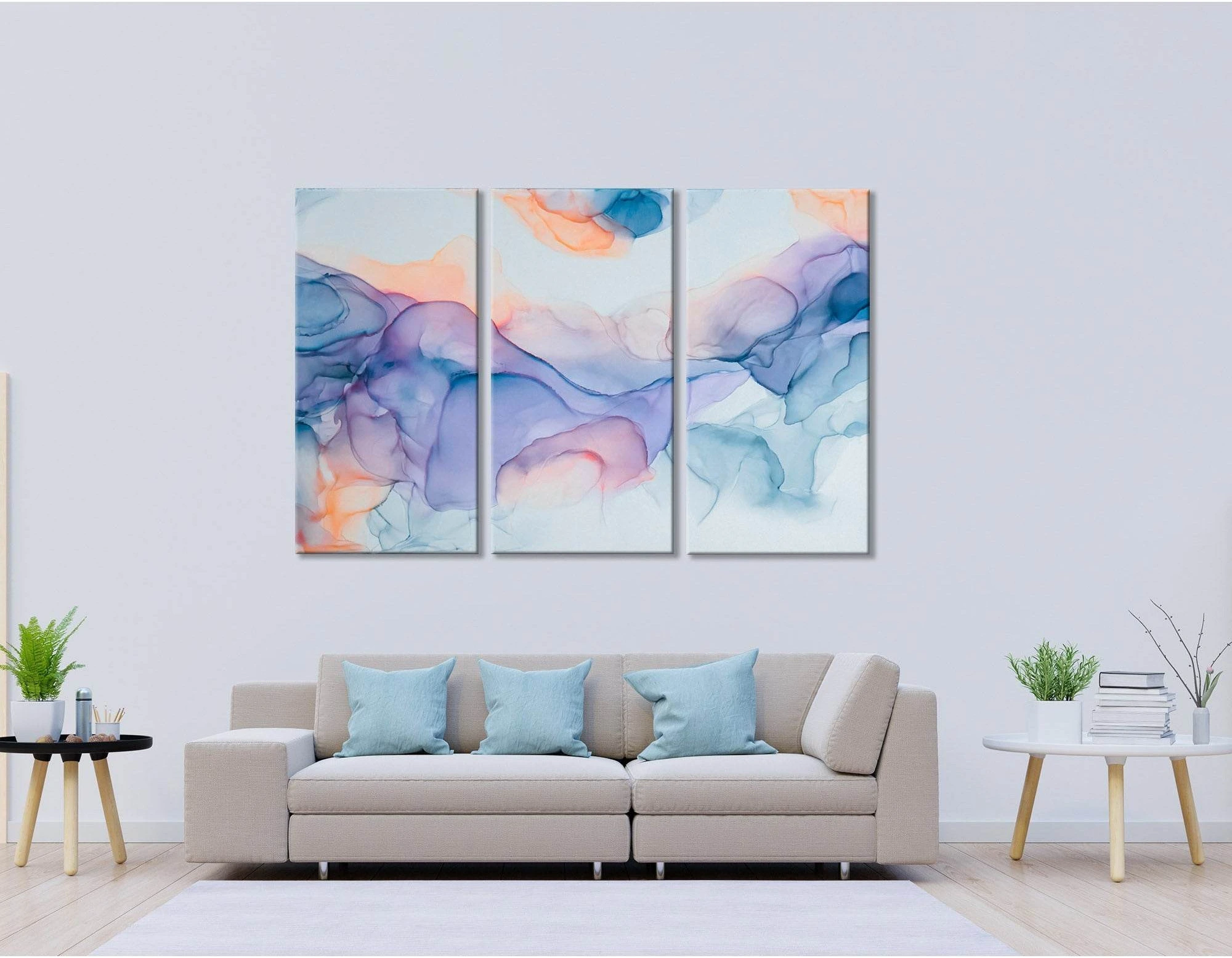 Colorful Smoke Abstract №04416 Ready to Hang Canvas Print - Zellart Canvas Prints ALL_Products