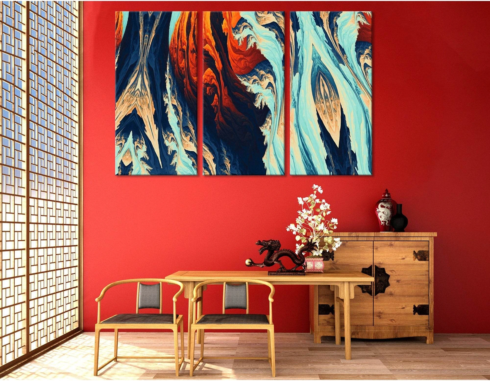 Colorful Stylish Abstract №04404 Ready to Hang Canvas Print - Zellart Canvas Prints ALL_Products