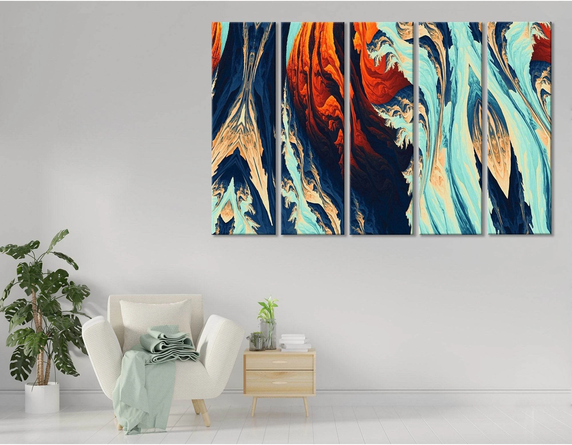 Colorful Stylish Abstract №04404 Ready to Hang Canvas Print - Zellart Canvas Prints ALL_Products