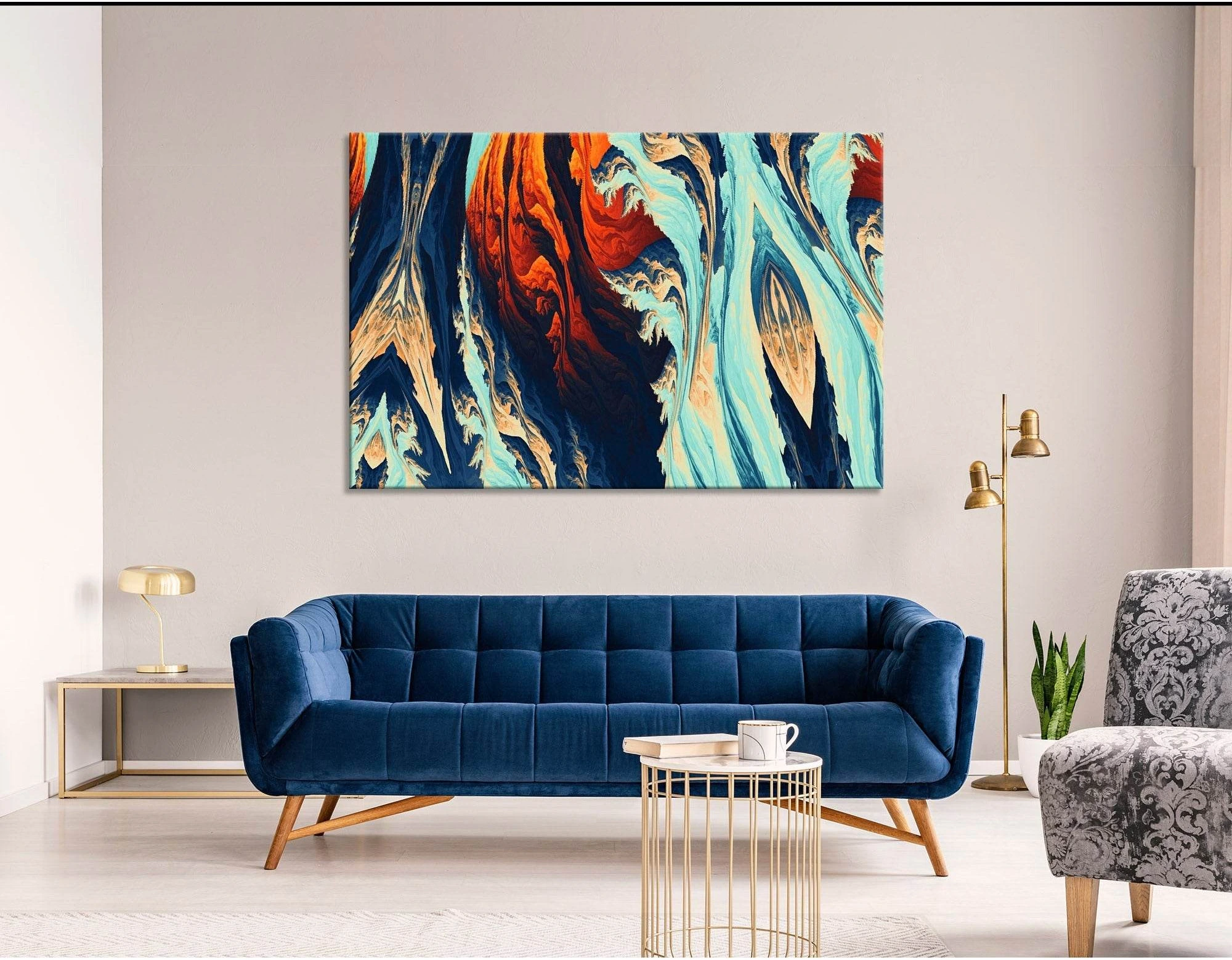 Colorful Stylish Abstract №04404 Ready to Hang Canvas Print - Zellart Canvas Prints ALL_Products