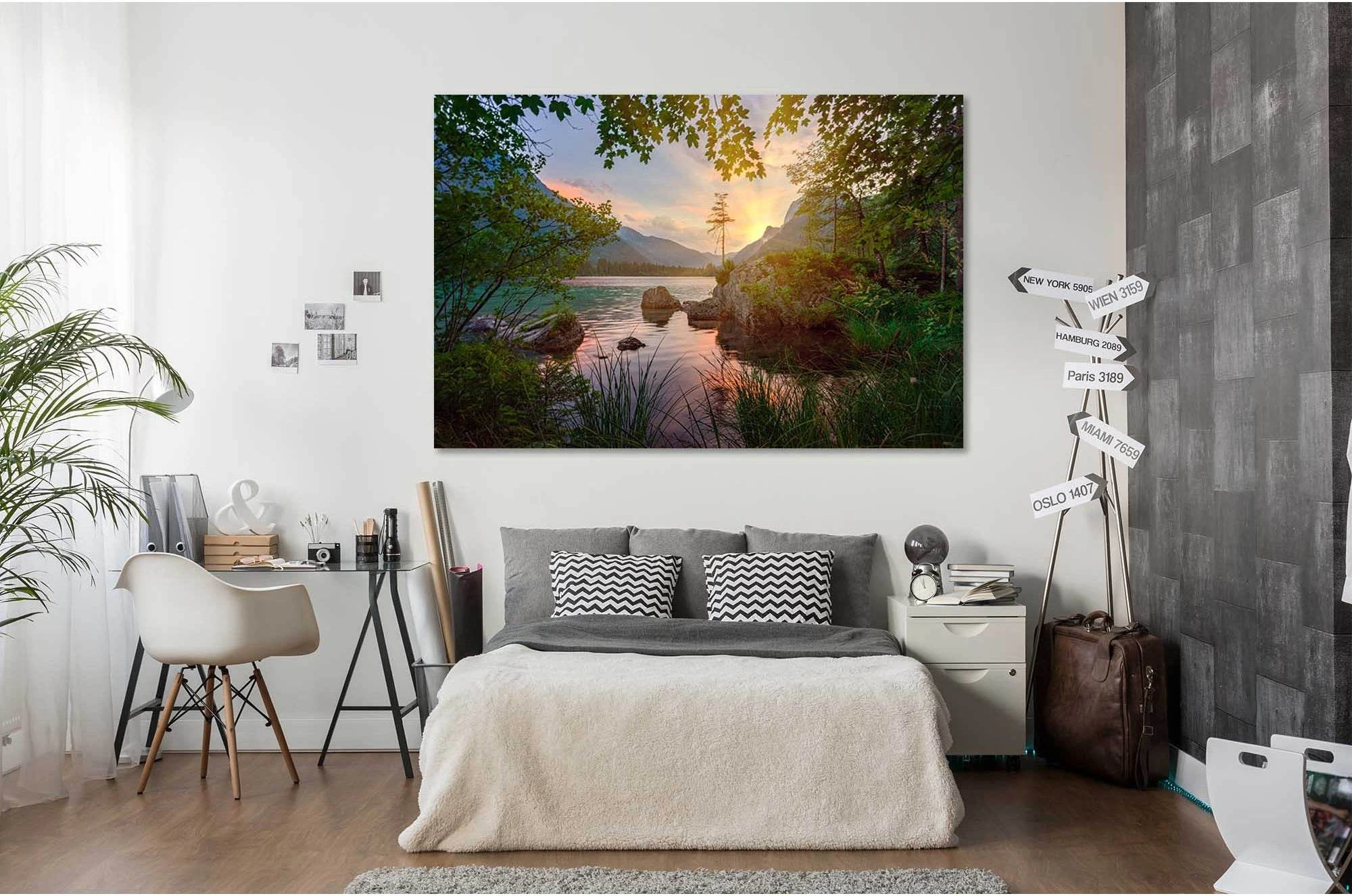 Colorful sunset №D1221 Ready to Hang Canvas Print - Zellart Canvas Prints 0new, ALL_Products, Sunrise & sunset wall art