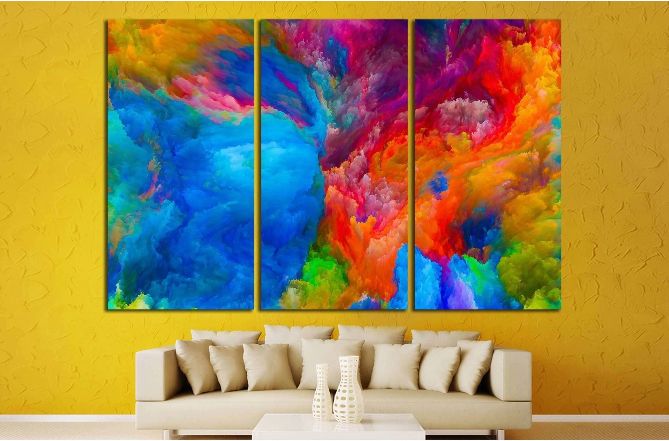 Colors of Imagination series. Composition of Colorful three dimensional №2557 Ready to Hang Canvas Print - Zellart Canvas Prints ALL_Products, s-2557