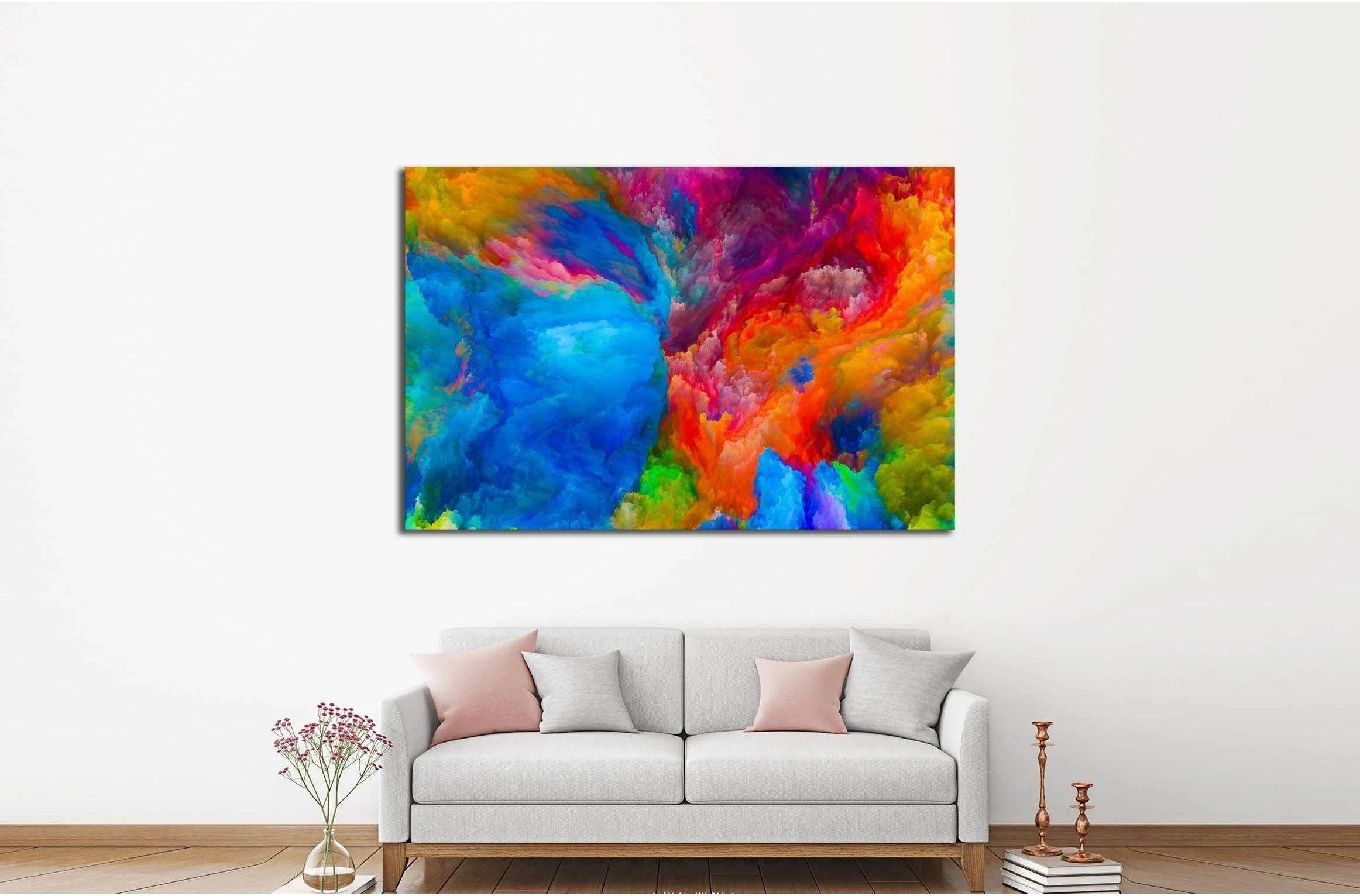 Colors of Imagination series. Composition of Colorful three dimensional №2557 Ready to Hang Canvas Print - Zellart Canvas Prints ALL_Products, s-2557