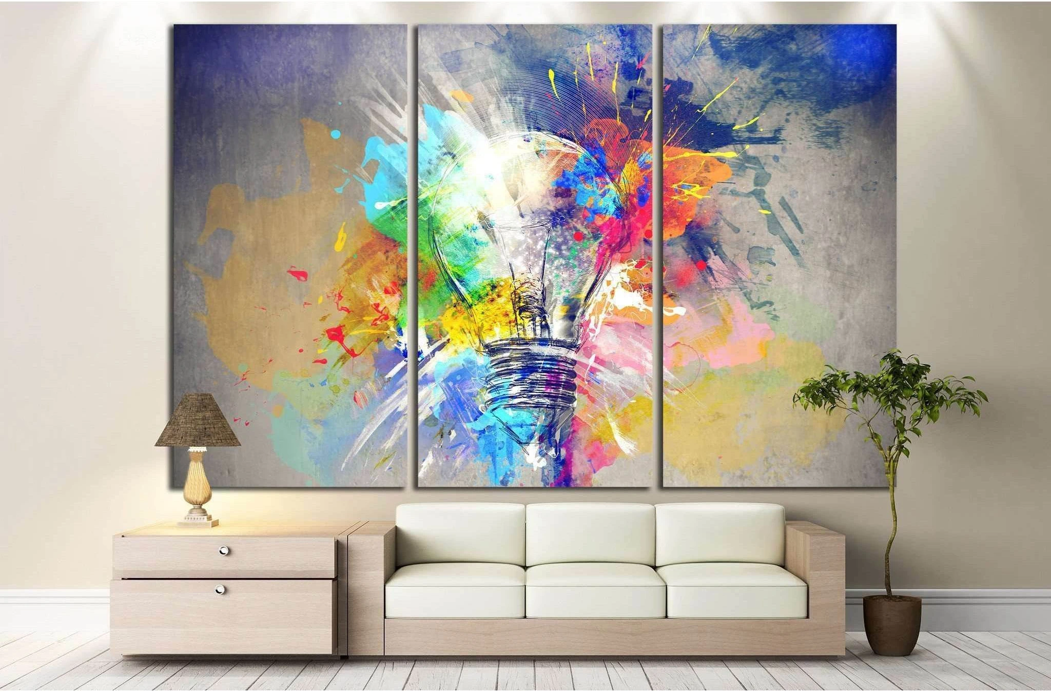 Colours of Life №732 Ready to Hang Canvas Print - Zellart Canvas Prints ALL_Products, s-732