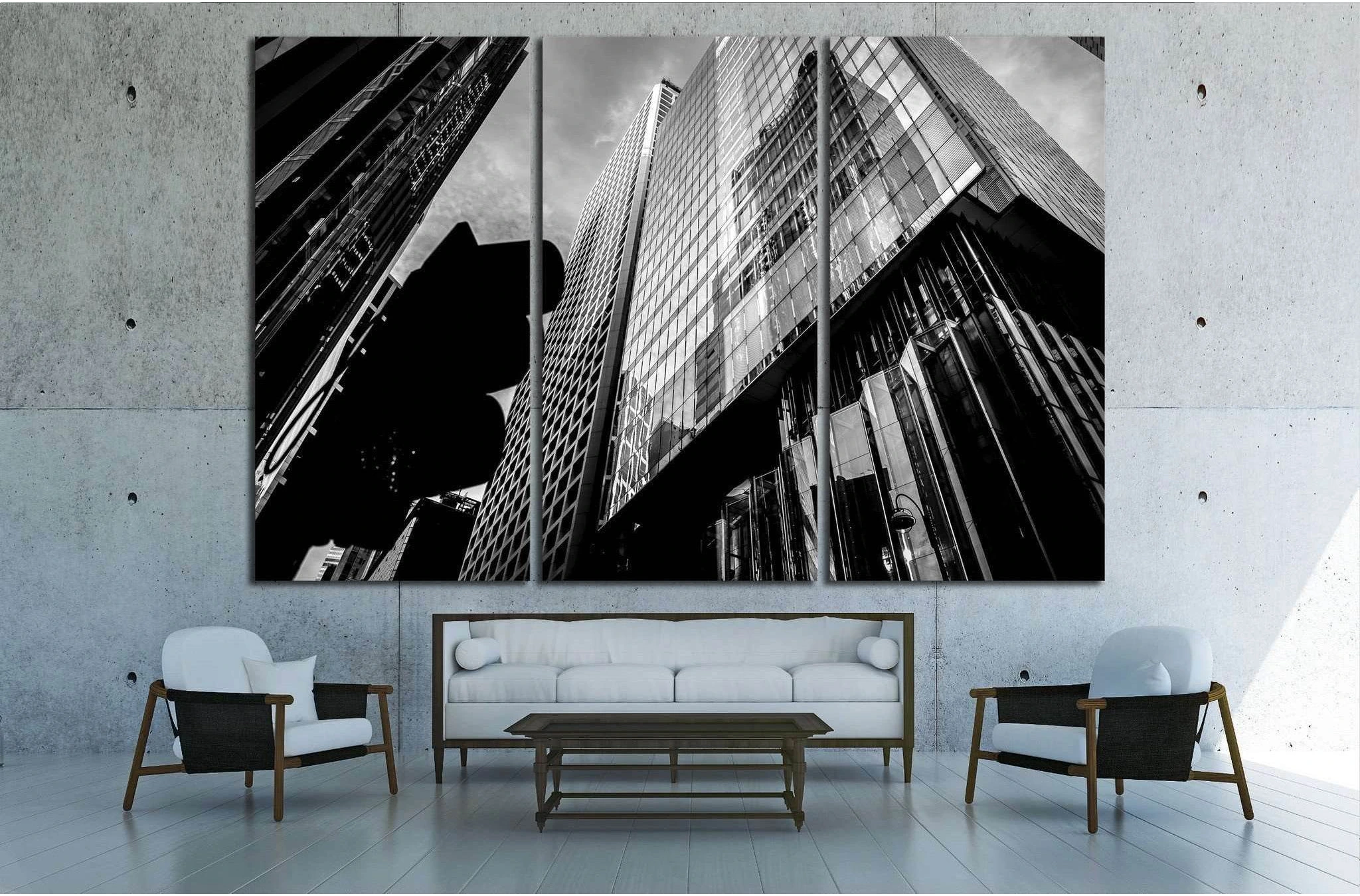 commercial building in Hong Kong №1561 Ready to Hang Canvas Print - Zellart Canvas Prints ALL_Products, s-1561
