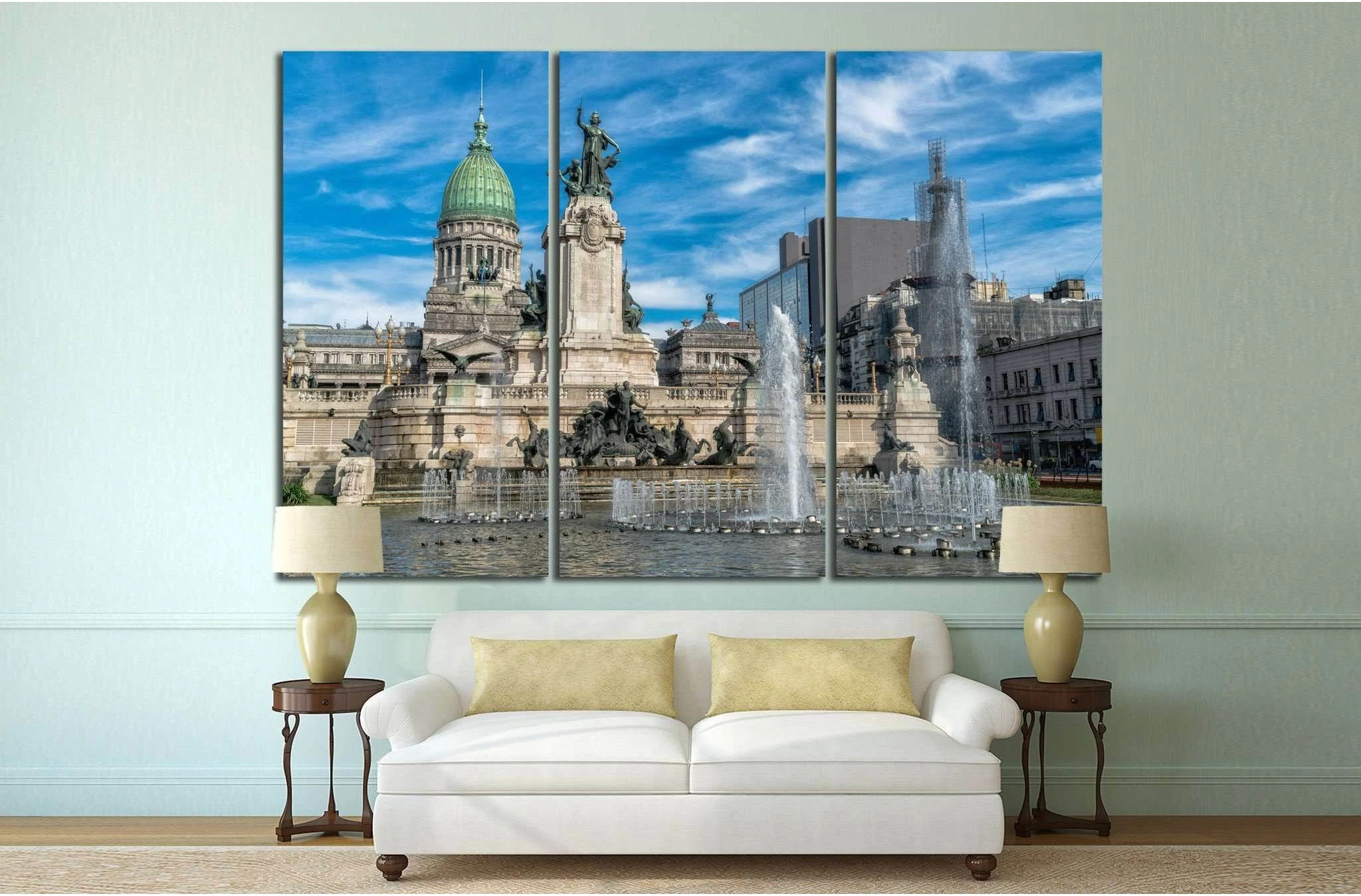 Congress of the Argentina, Buenos Aires, Argentina №1239 Ready to Hang Canvas Print - Zellart Canvas Prints ALL_Products, s-1239