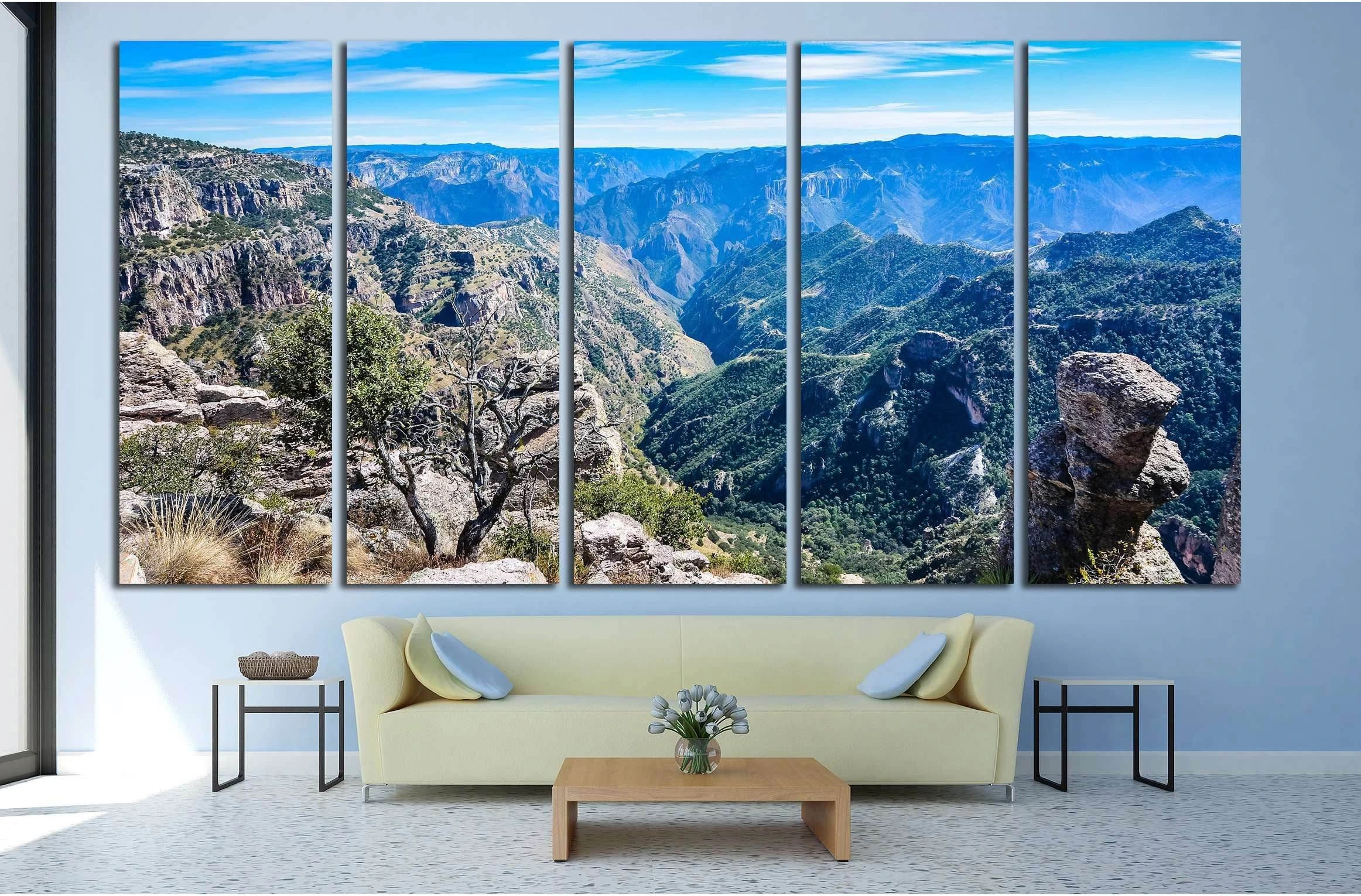 Copper Canyon - Sierra Madre Occidental, Chihuahua, Mexico №3214 Ready to Hang Canvas Print - Zellart Canvas Prints ALL_Products, s-3214