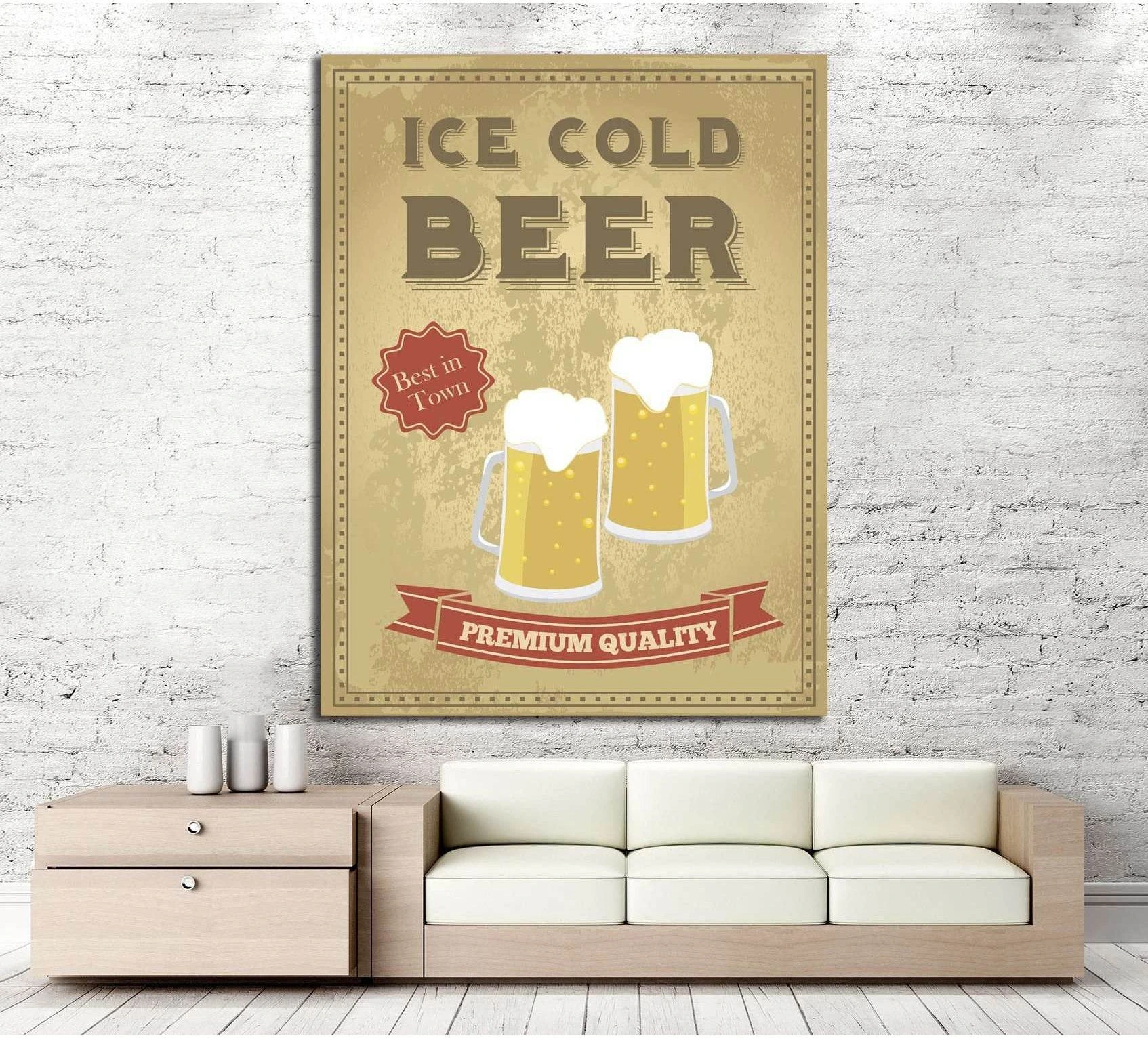 Copy of Art canvas in vintage style №4504 Ready to Hang Canvas Print - Zellart Canvas Prints ALL_Products, s-4504