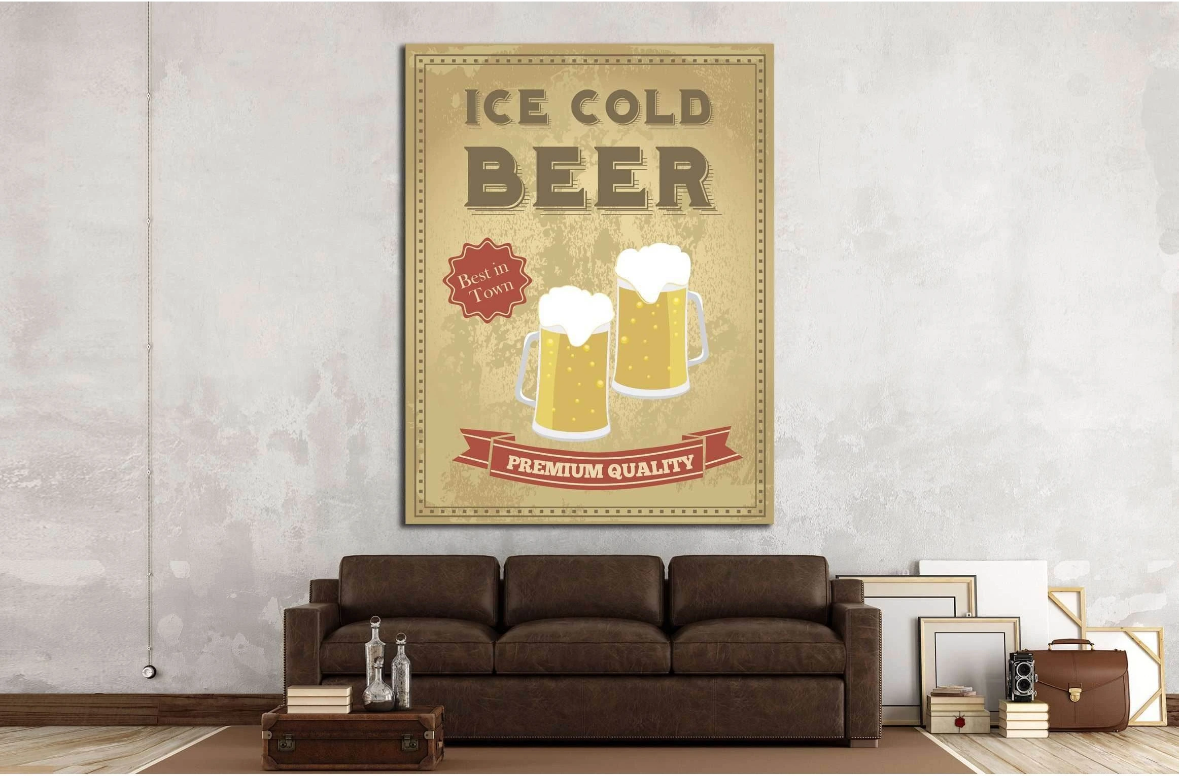 Copy of Art canvas in vintage style №4504 Ready to Hang Canvas Print - Zellart Canvas Prints ALL_Products, s-4504