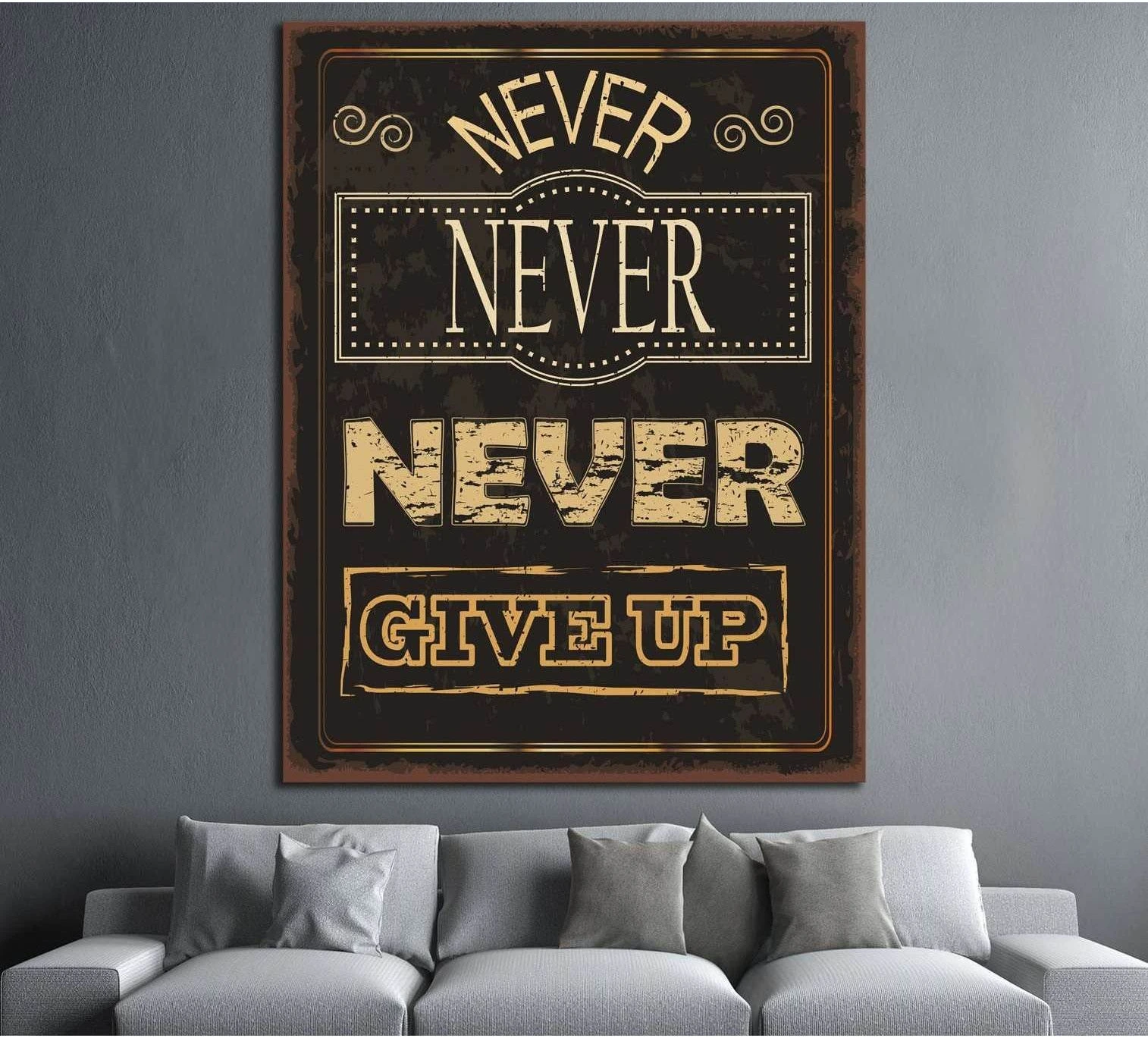 Copy of Art canvas in vintage style №4511 Ready to Hang Canvas Print - Zellart Canvas Prints ALL_Products, s-4511