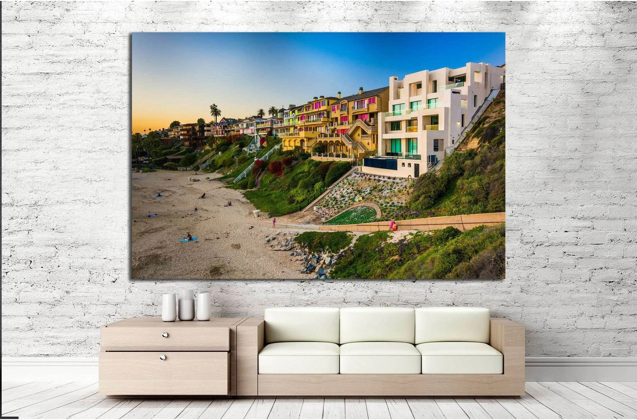 Corona Del Mar State Beach, California №1215 Ready to Hang Canvas Print - Zellart Canvas Prints ALL_Products, s-1215