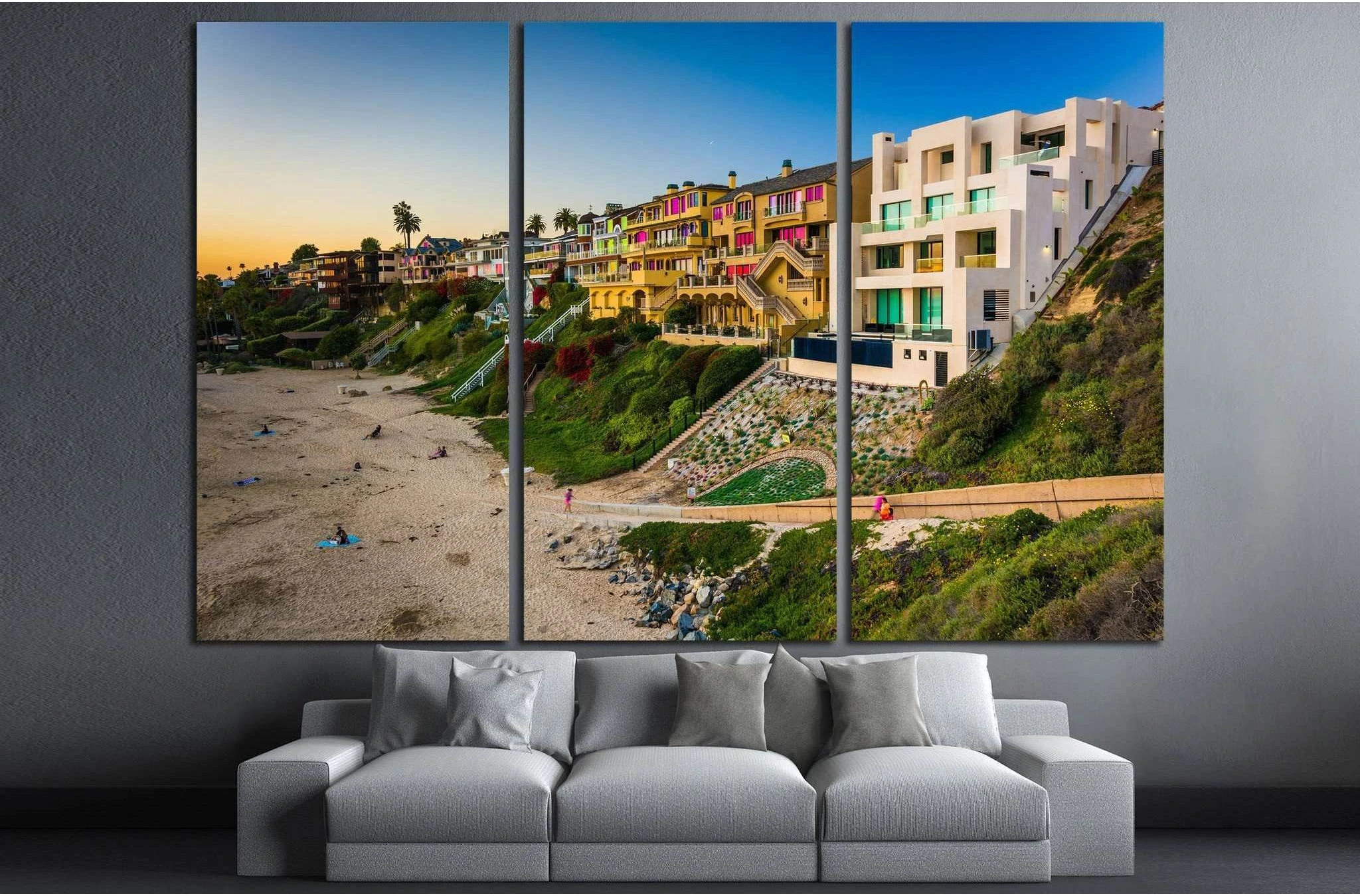 Corona Del Mar State Beach, California №1215 Ready to Hang Canvas Print - Zellart Canvas Prints ALL_Products, s-1215