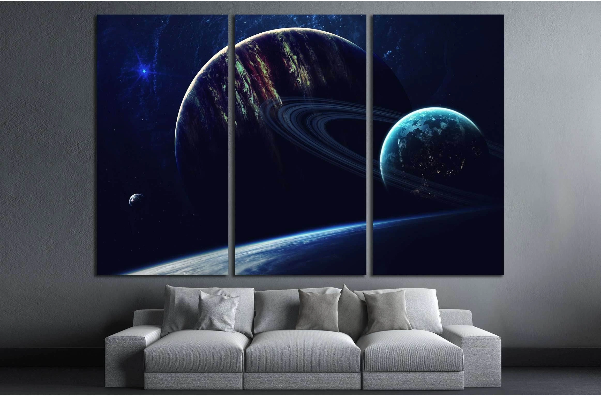 Cosmic art, science fiction wallpaper. Beauty of deep space. №2423 Ready to Hang Canvas Print - Zellart Canvas Prints ALL_Products, s-2423