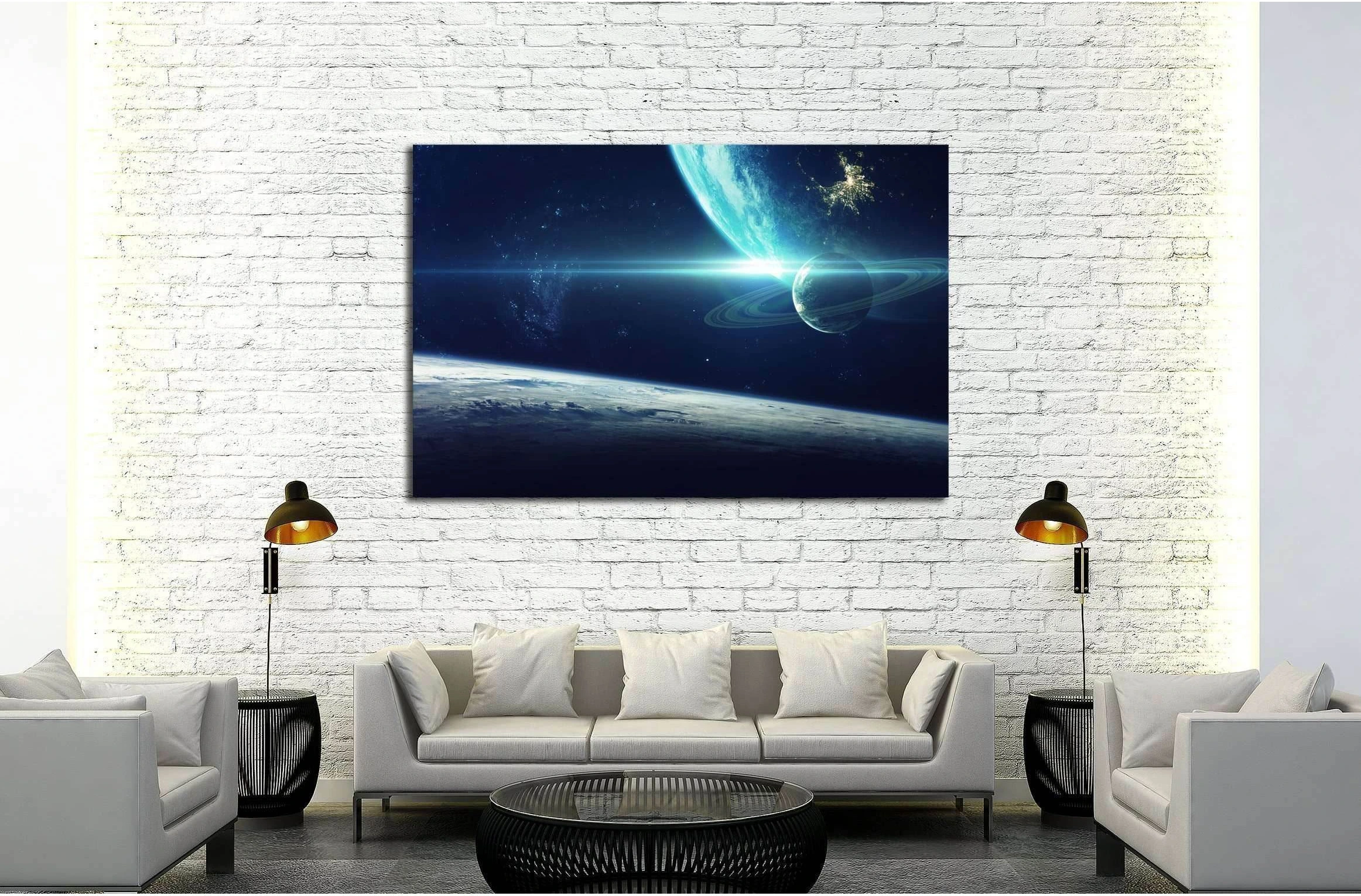 Cosmic art, science fiction wallpaper. Beauty of deep space. №2424 Ready to Hang Canvas Print - Zellart Canvas Prints ALL_Products, s-2424