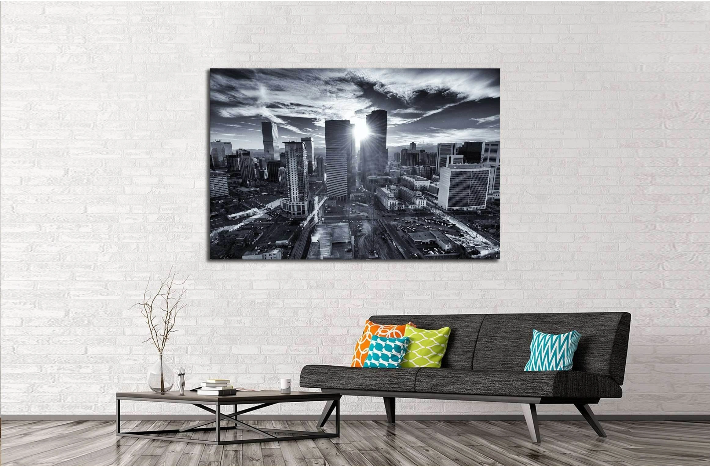 Cote d'Azur France. Beautiful panoramic aerial view city of Nice, France. Luxury resort of French riviera №2397 Ready to Hang Canvas Print - Zellart Canvas Prints ALL_Products, s-2397