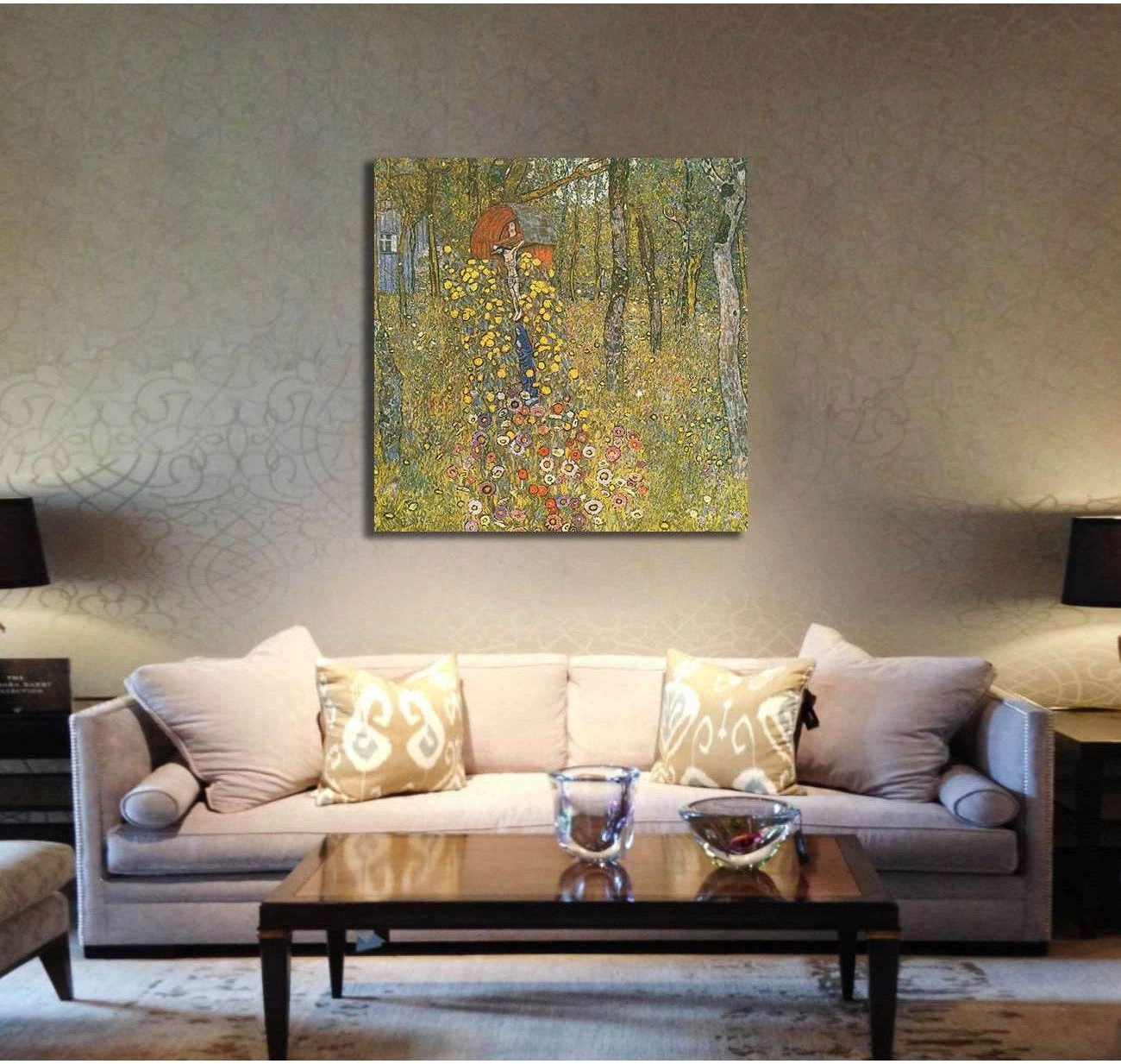 Country Garden with Crucifix, 1911 - Ready to Hang Canvas Print - Zellart Canvas Prints 6221, ALL_Products