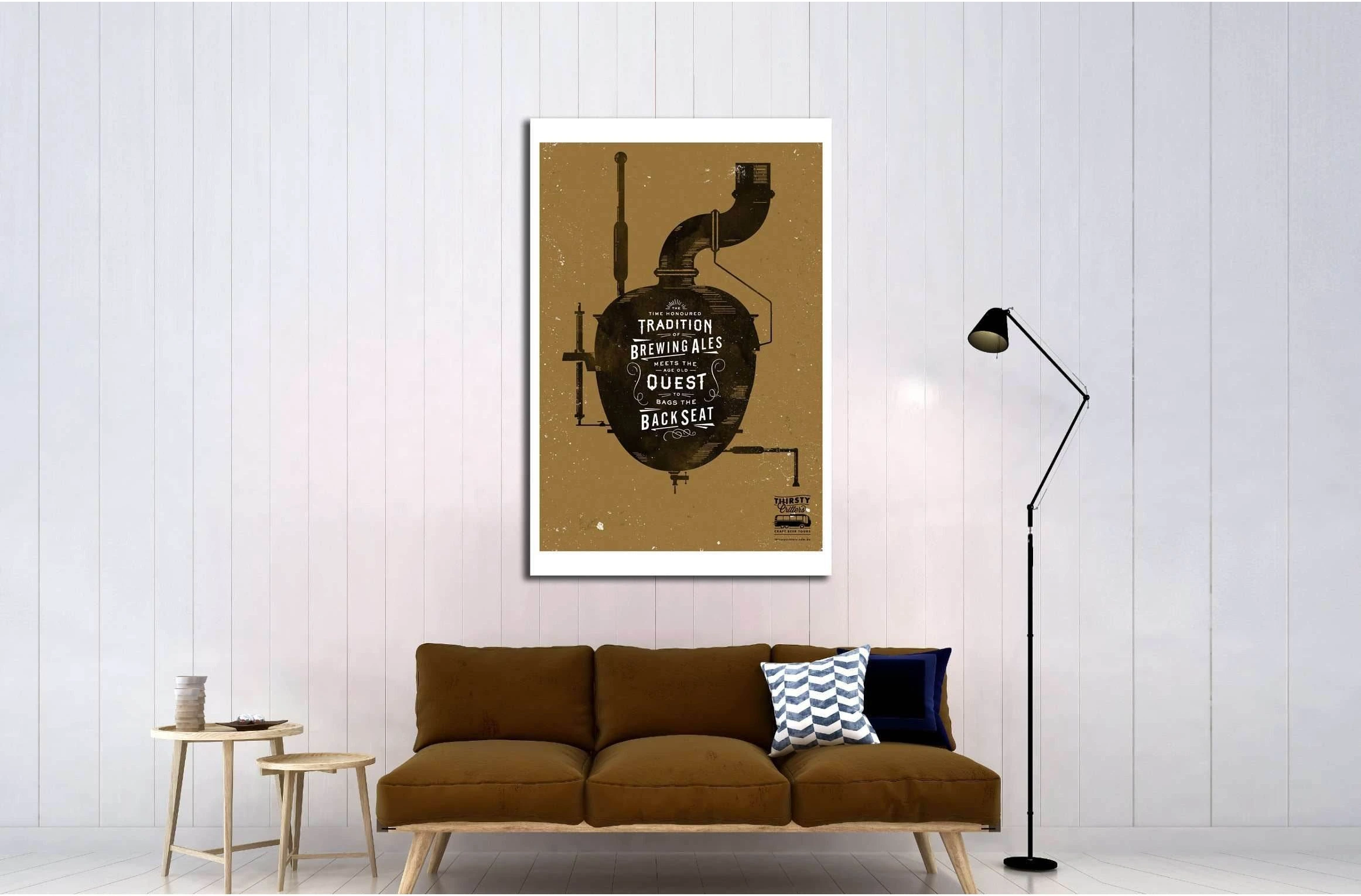 Craft beer art №3412 Ready to Hang Canvas Print - Zellart Canvas Prints ALL_Products, Beer, s-3412